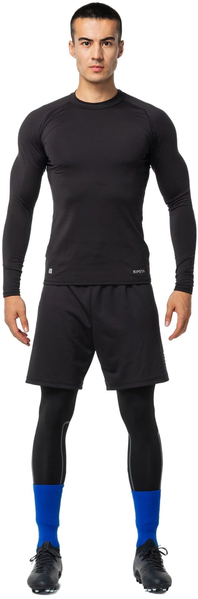 Термолонгслив Kipsta Keepdry 100 с длинными руками 8650758 XS черный фото 7