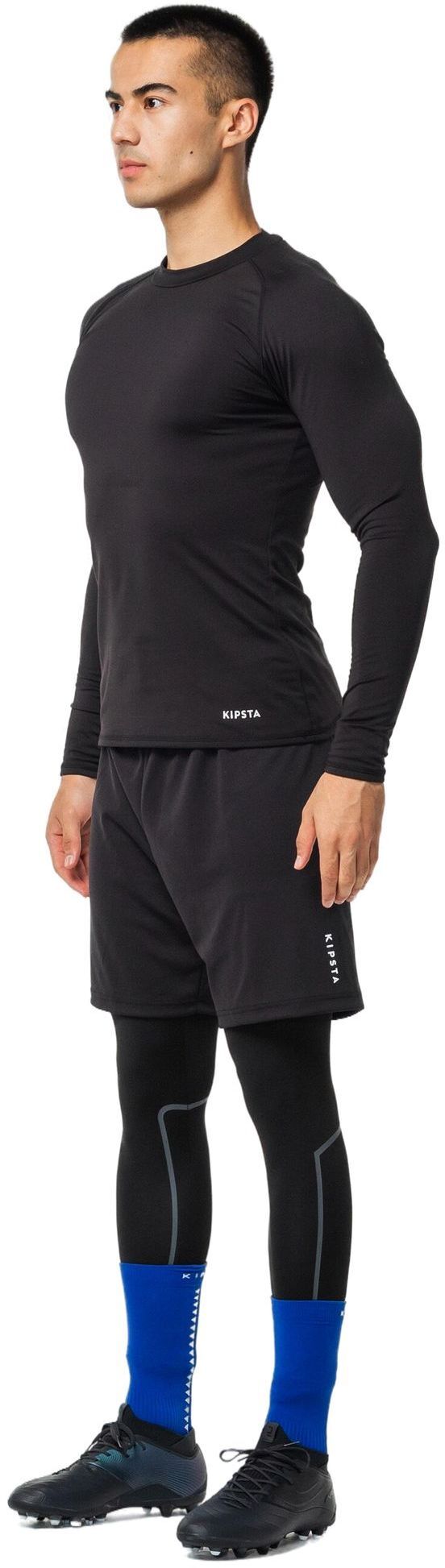 Термолонгслив Kipsta Keepdry 100 с длинными руками 8650758 XS черный фото 8