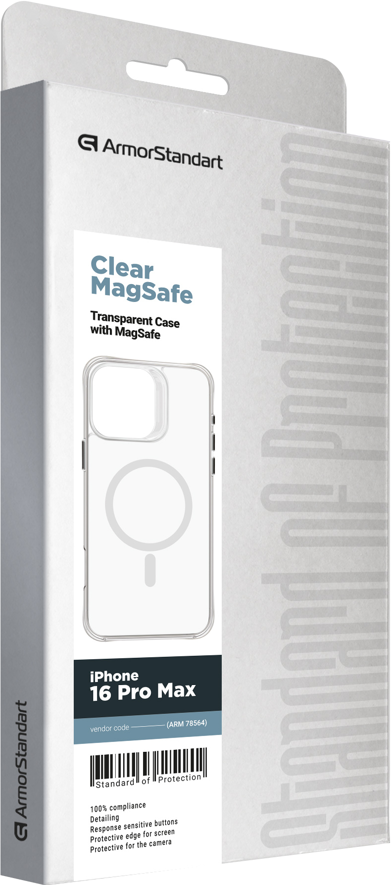 Чохол ArmorStandart Clear Magsafe для Apple iPhone 16 Pro Max Tansparent (ARM78564)фото2