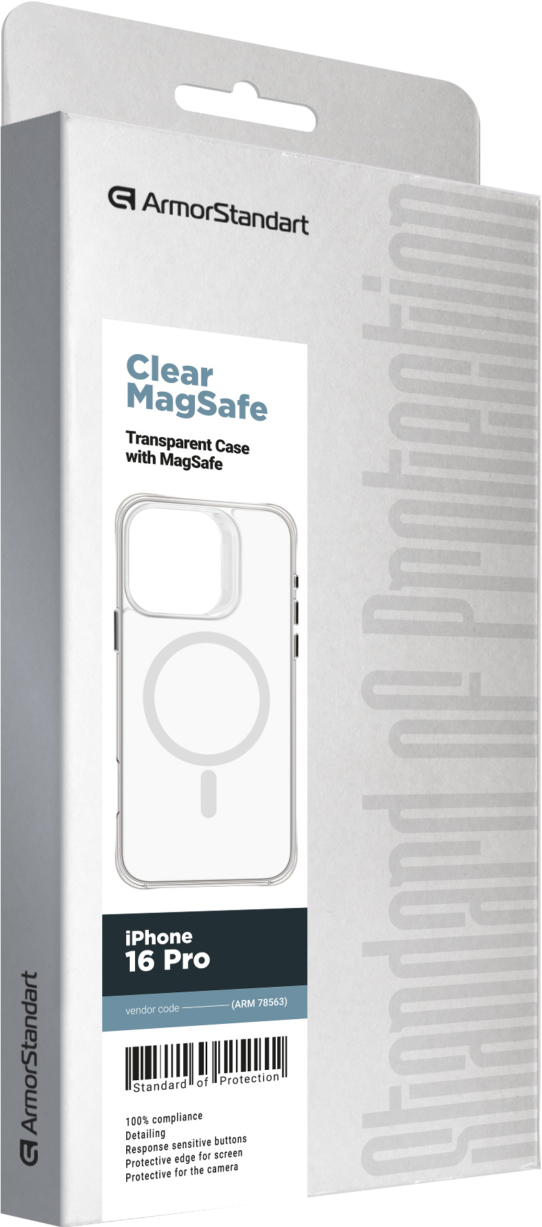 Чехол ArmorStandart Clear Magsafe для Apple iPhone 16 Pro Tansparent (ARM78563) фото 2