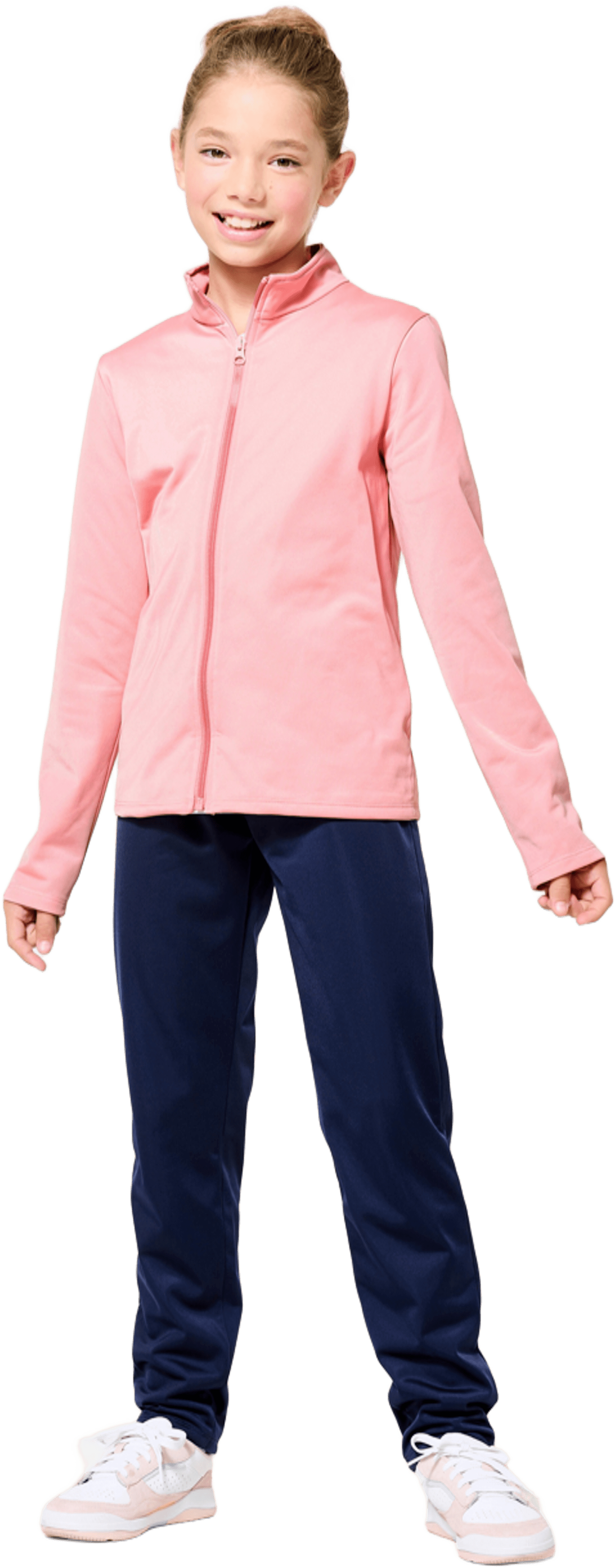 Спортивний костюм для дівчаток Domyos Gym'y S500 8645224 8-9 р (131-140 см) рожевий/синйфото