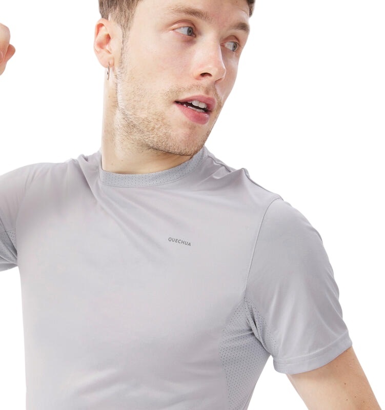 Футболка мужская для туризма Olaian 100 8612136 2XL серая фото 4