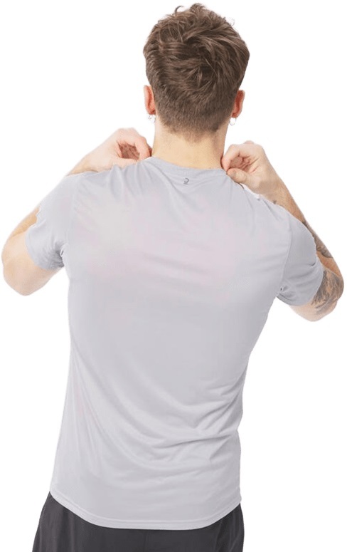 Футболка мужская для туризма Olaian 100 8612136 2XL серая фото 3