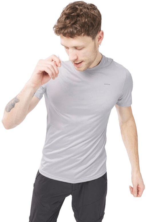 Футболка мужская для туризма Olaian 100 8612136 2XL серая фото 2