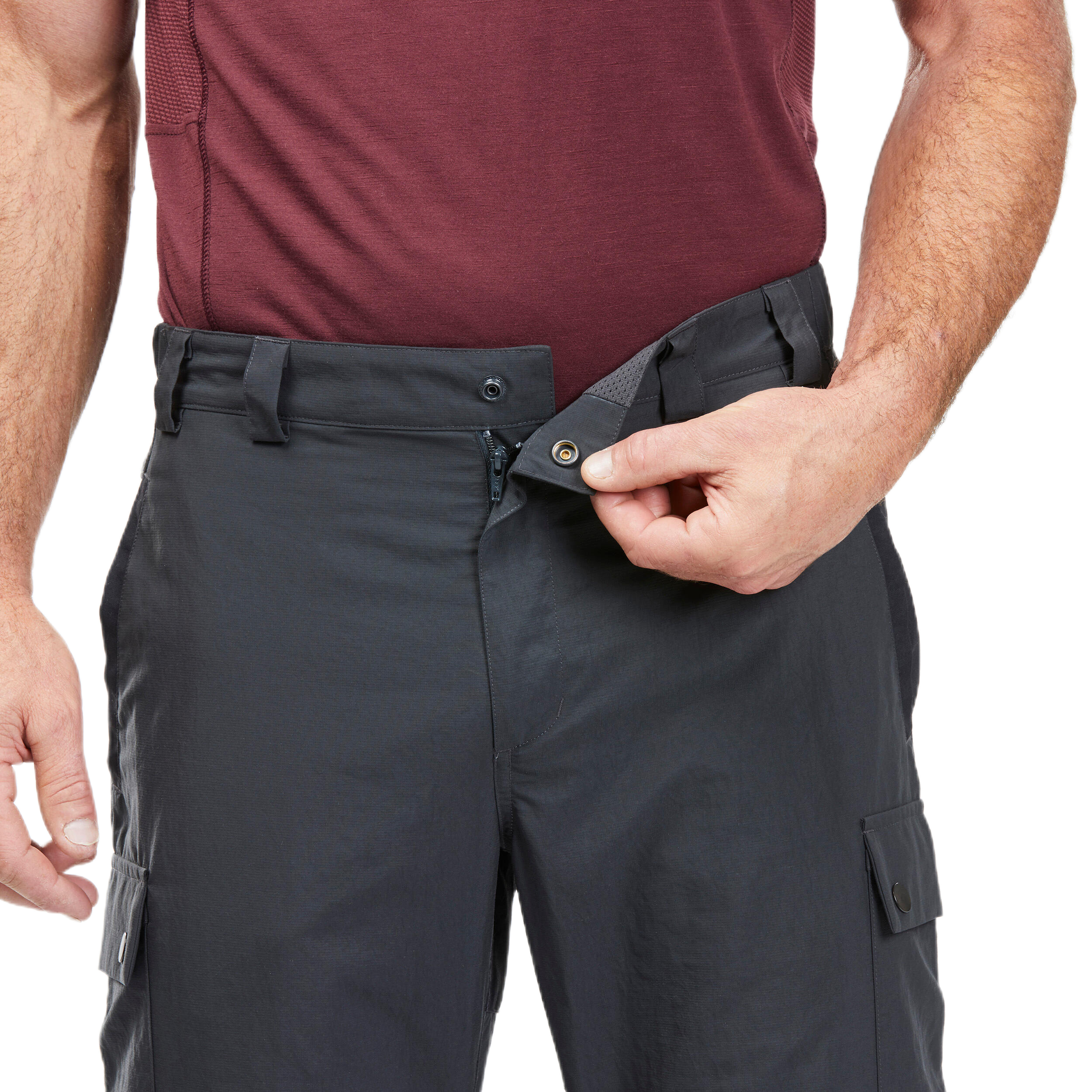 Штаны мужские для трекинга Forclaz MT100 модульные 8666242 XL серые фото 