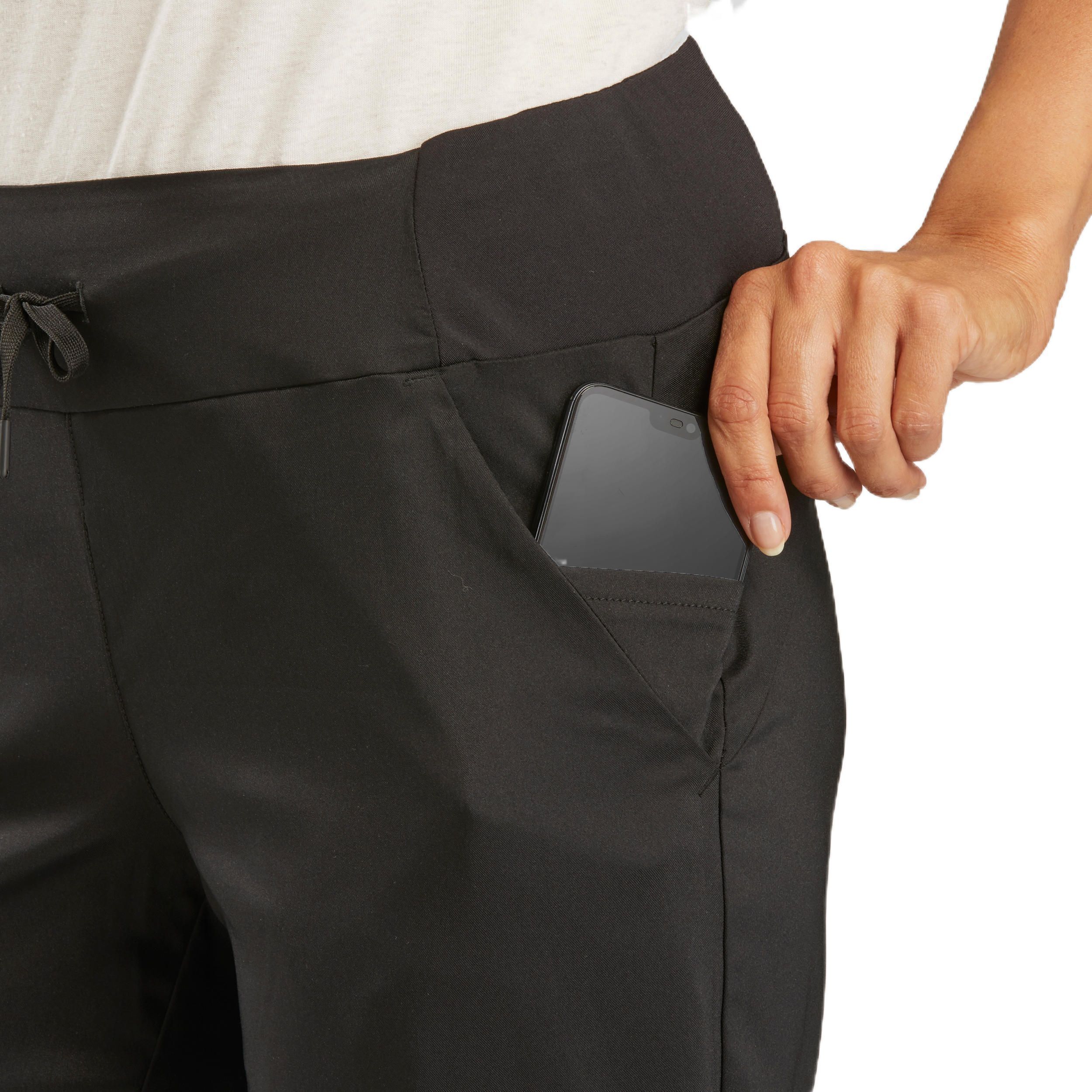 Штаны женские для туризма Quechua NH100 8588308 42 черные фото 