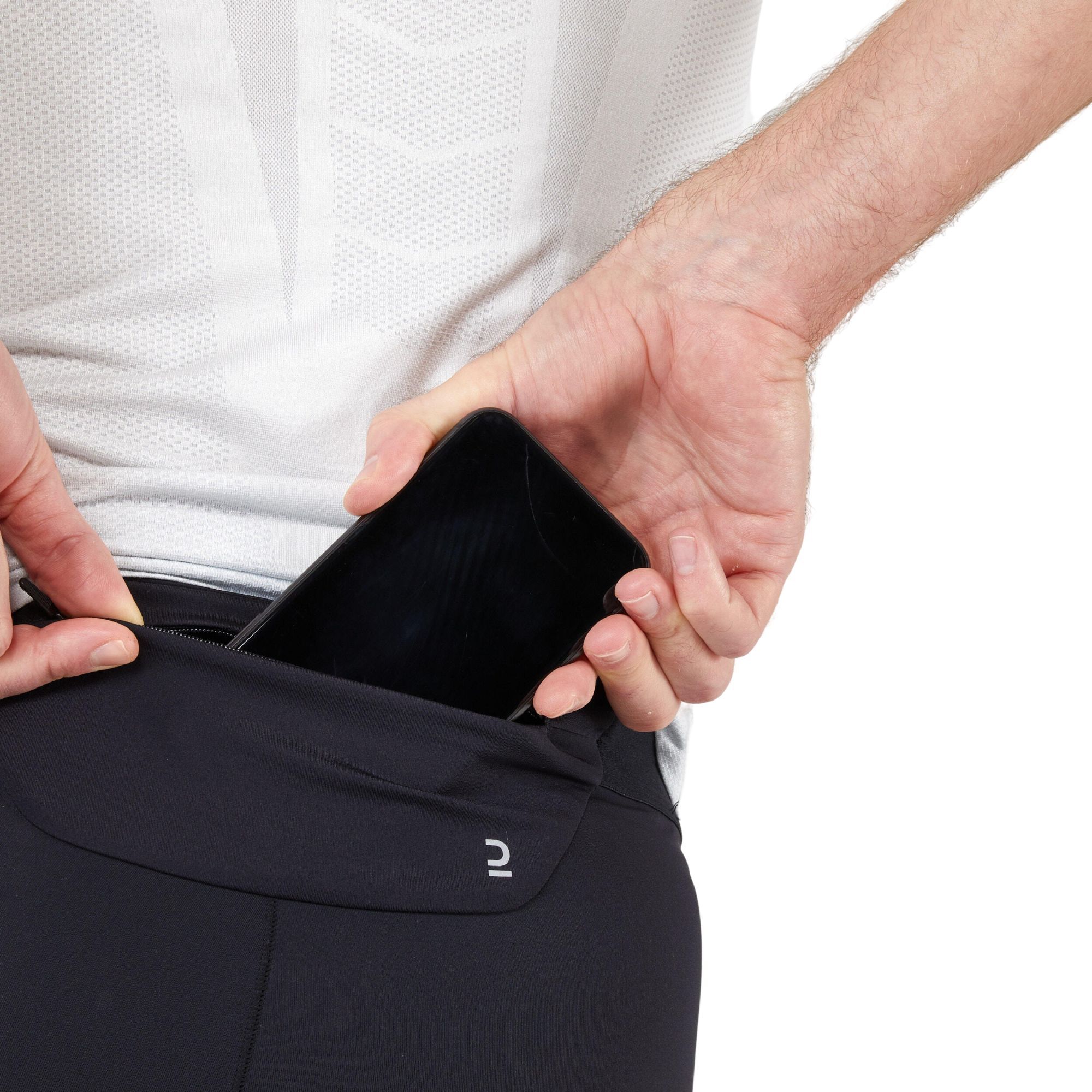 Тайтсы мужские для бега Kiprun короткие 8588342 2XL черные фото 6