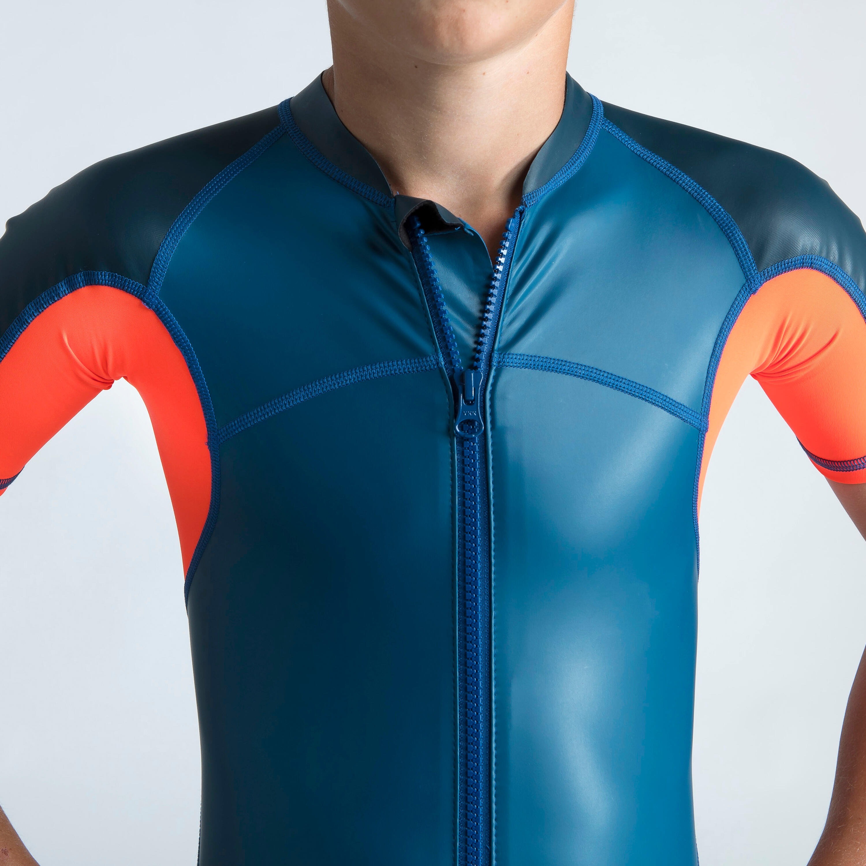 Комбінезон для хлопчиків для плавання Nabaiji 100 Kloupi 8616157 7-8 р (123-130 см) синійфото