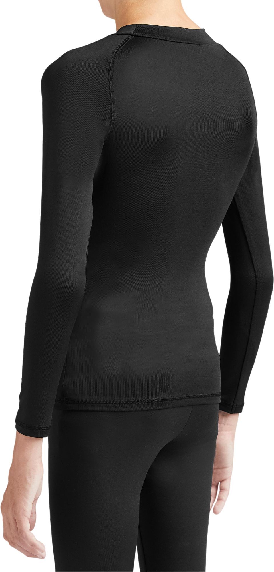 Термолонгслів дитячий Kipsta Keepcomfort 100 з довгими рукавами 8619327 5-6 р (113-122 см) чорнийфото