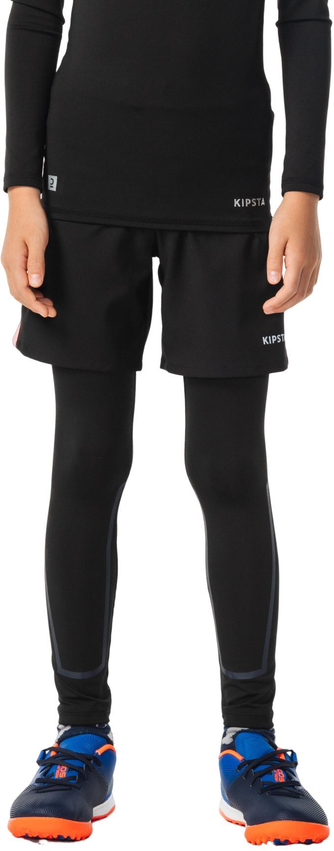 Термолонгслів дитячий Kipsta Keepcomfort 100 з довгими рукавами 8619327 8-9 р (131-140 см) чорнийфото