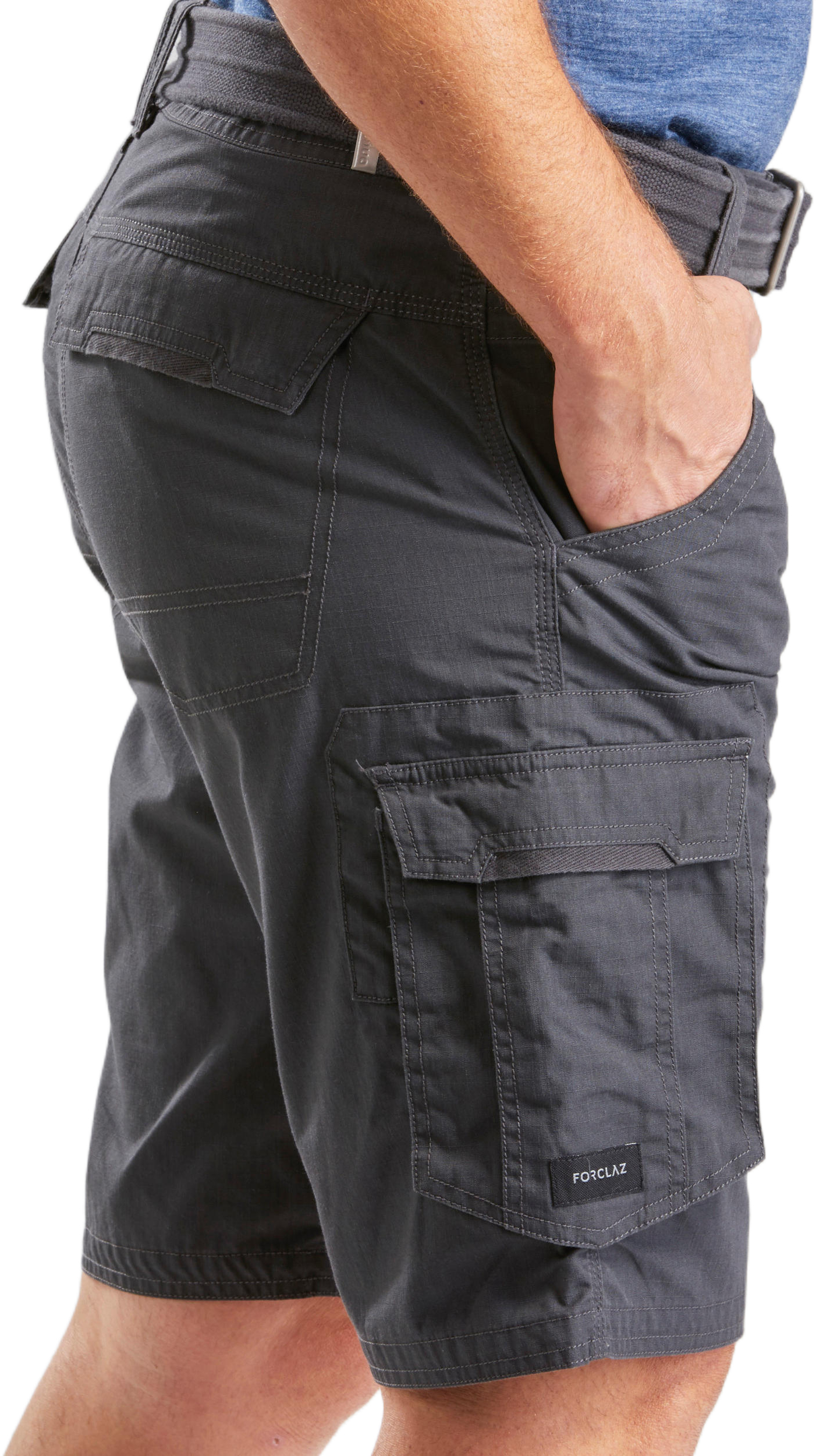 Штаны мужские для туризма Forclaz Travel 100 8572550 40 серые фото 4