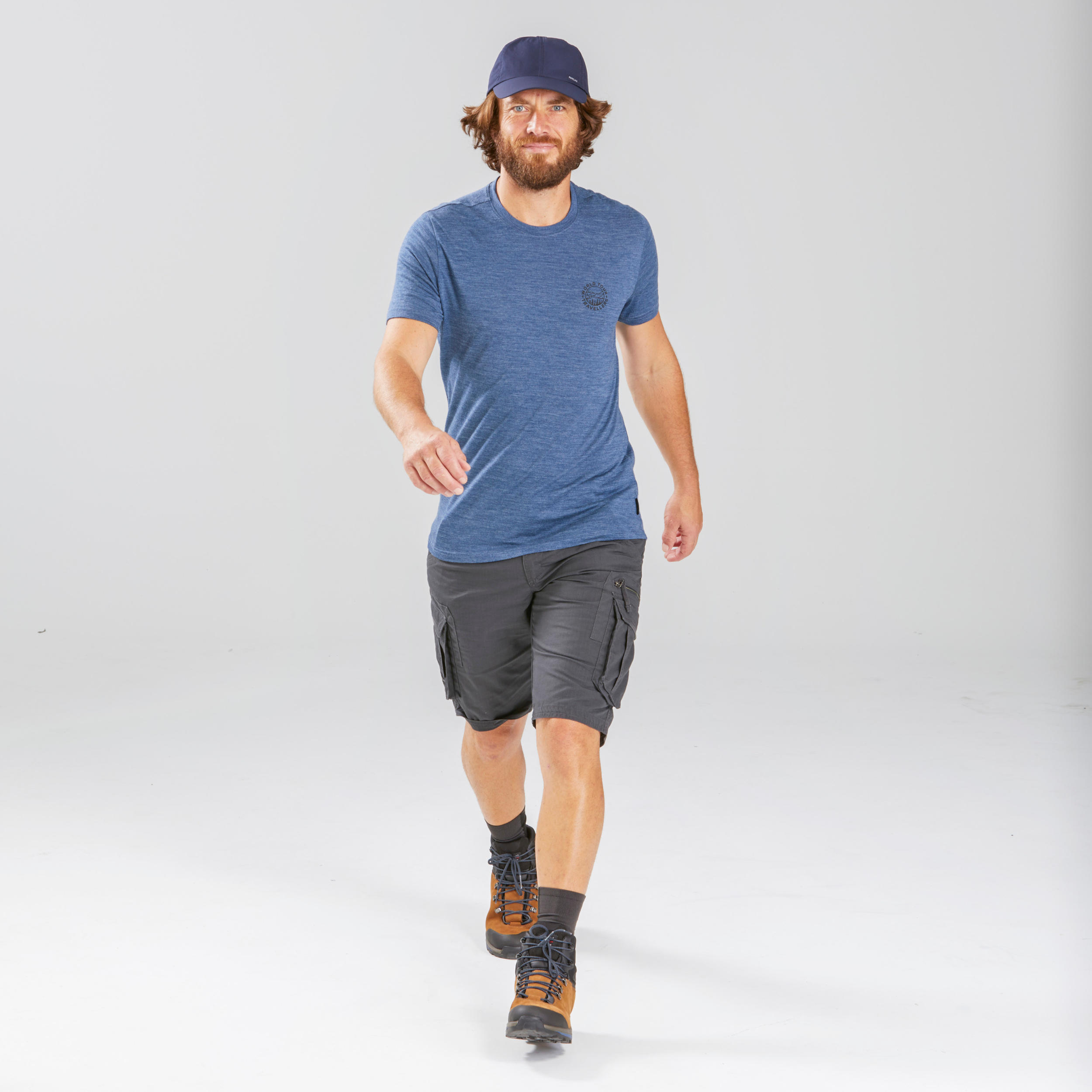 Штаны мужские для туризма Forclaz Travel 100 8572550 40 серые фото 9