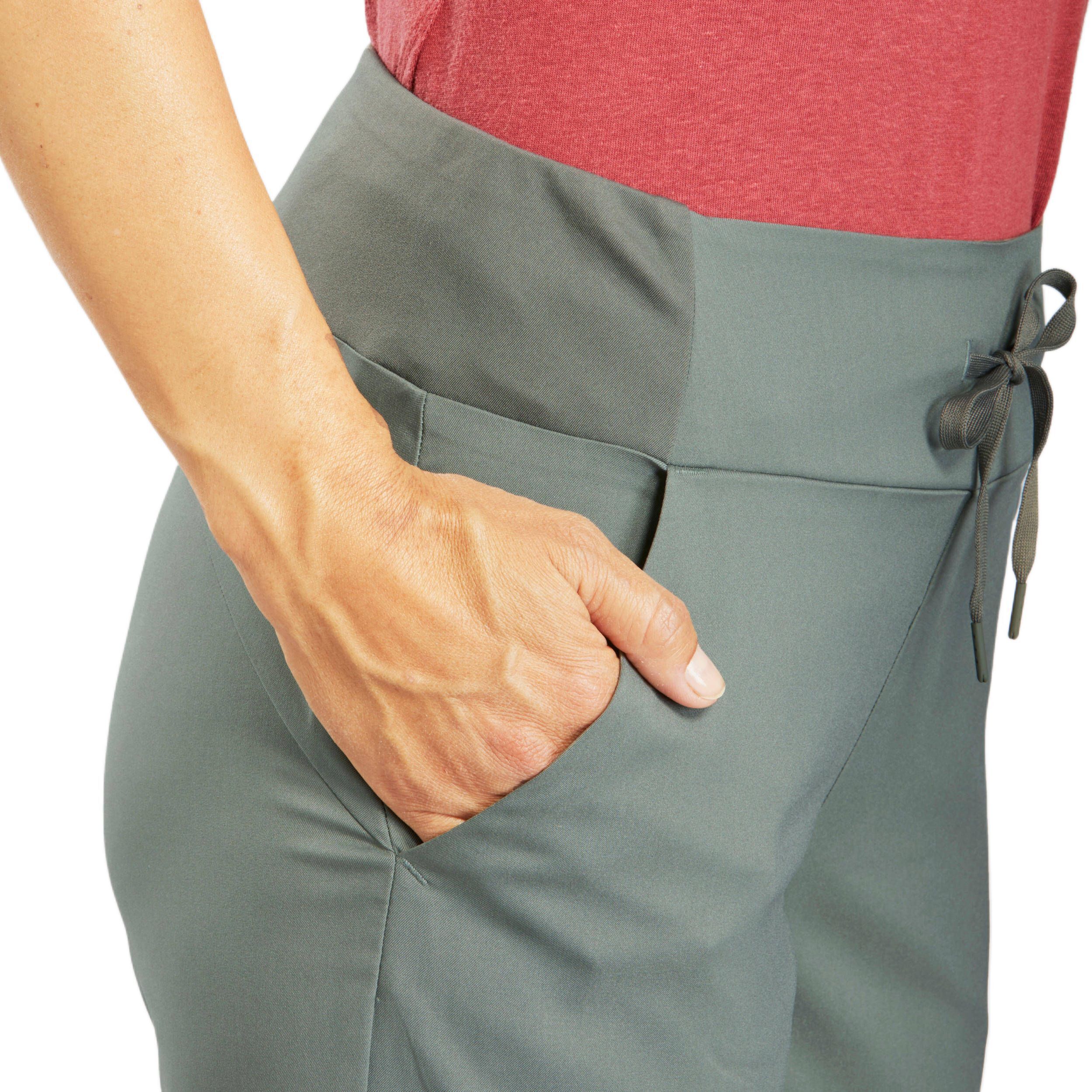 Штаны женские для туризма Quechua NH100 8554842 48 хаки фото 