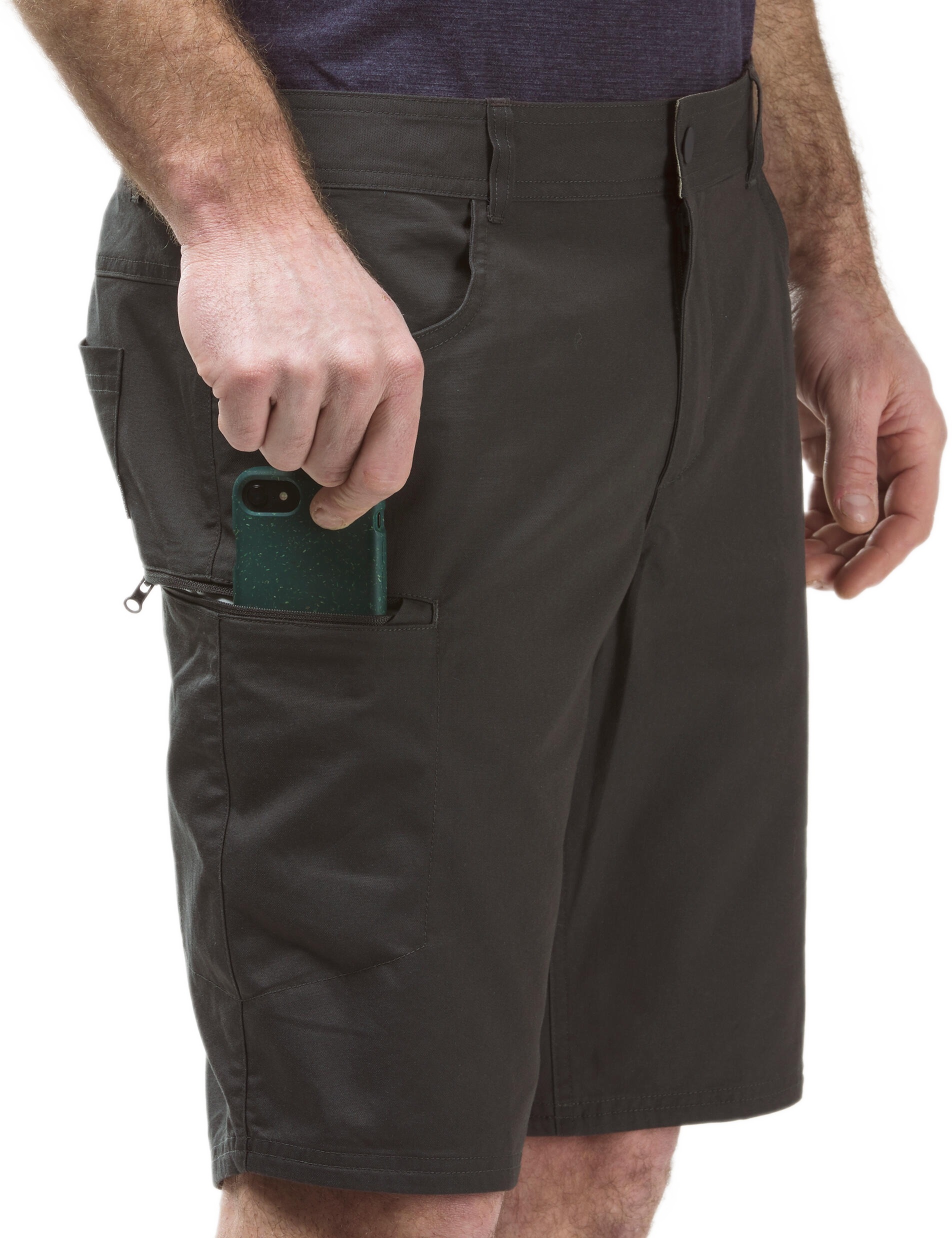 Шорты-бермуды мужские для туризма Quechua NH500 Regular 8644369 40 темно-серые фото 4