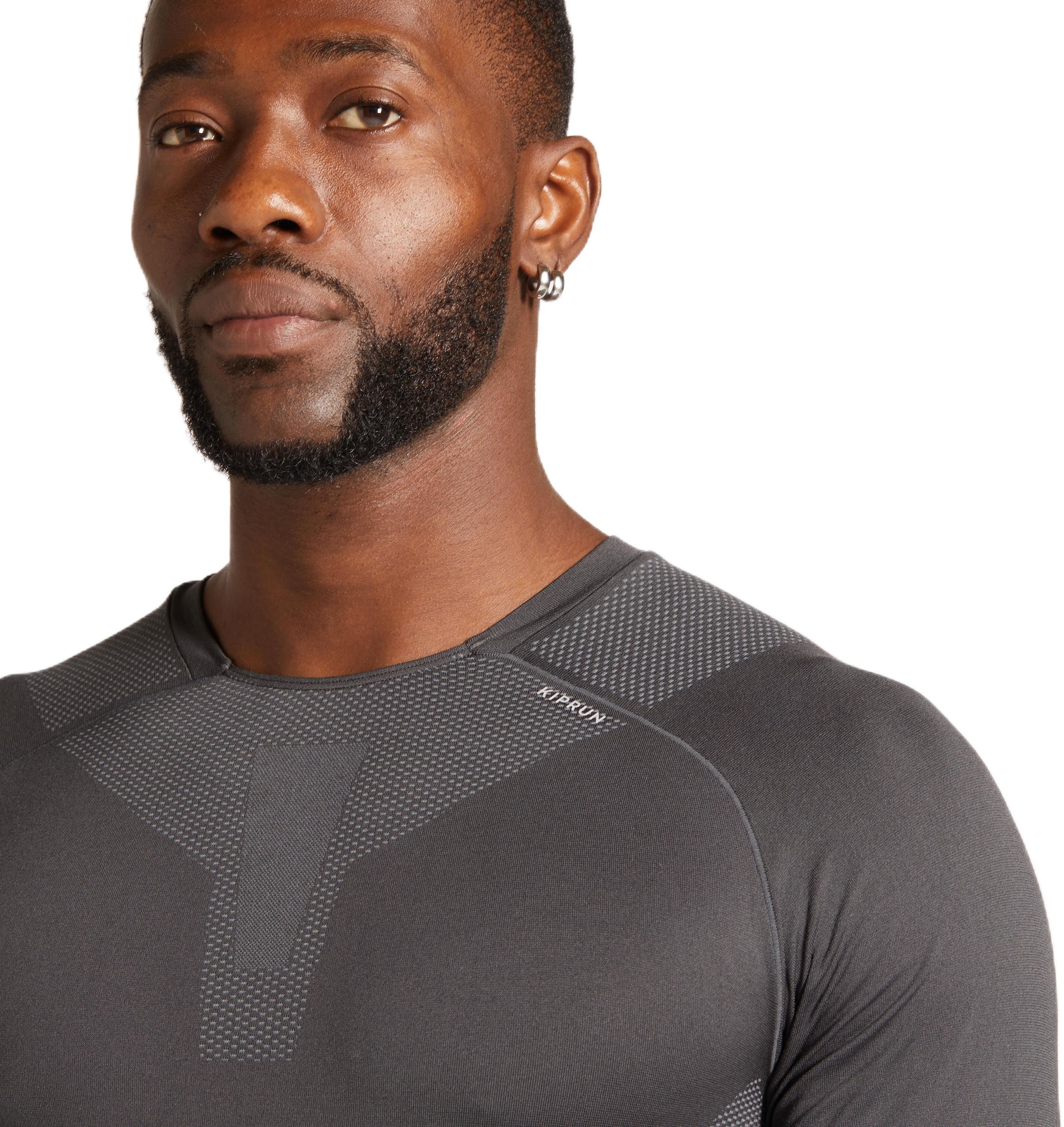 Лонгслів чоловічий для бігу Kiprun Skincare 8588361 2XL сірийфото4