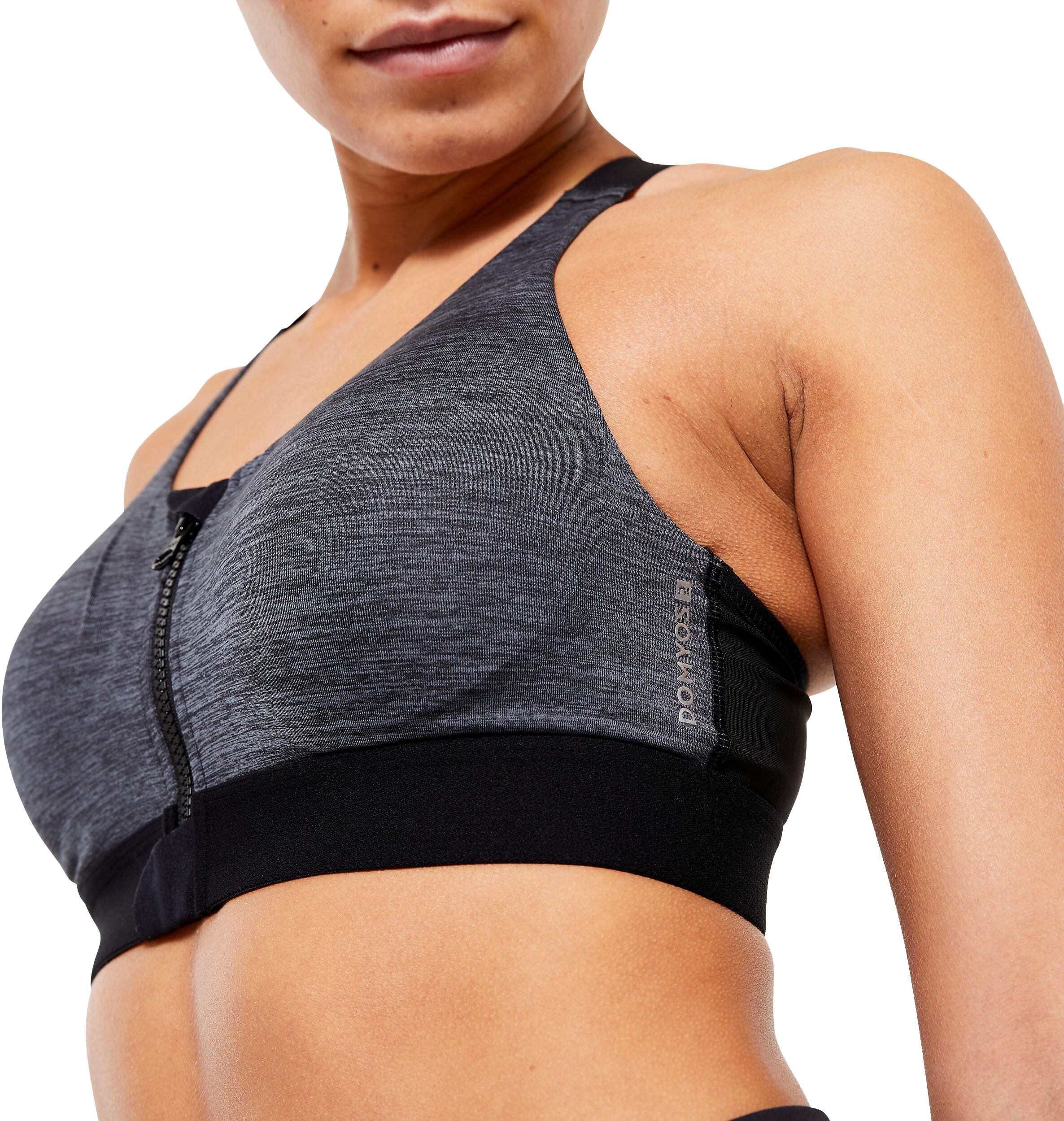 Спортивный топ женский Domyos 920 на молнии 8842601 M серый фото 3