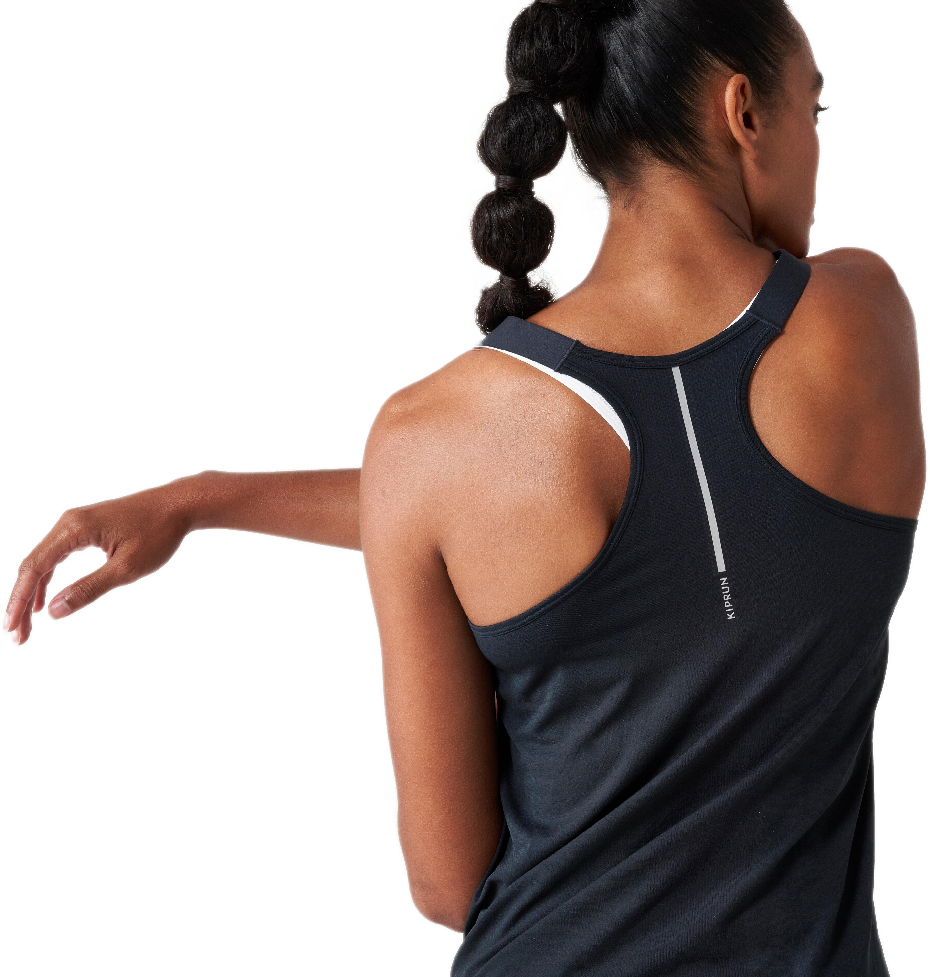 Майка жіноча Kiprun Run 500 8830990 XS темно-сірафото2