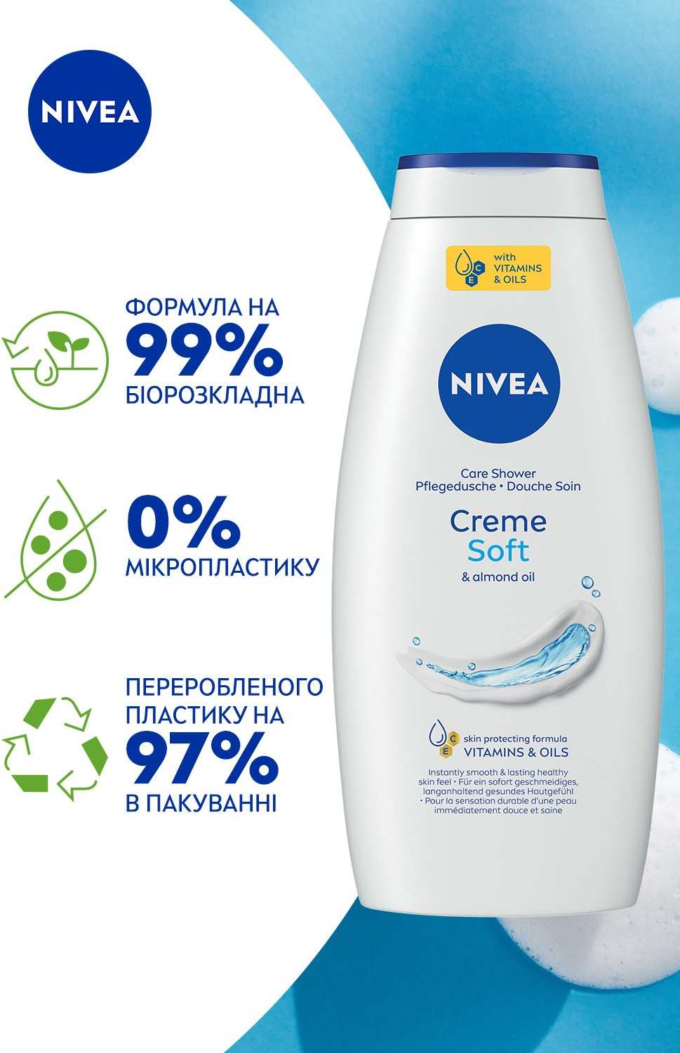 Гель-догляд для душу Nivea Сreme Soft 750 млфото4