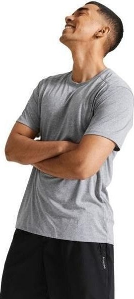 Футболка мужская для кардиофитнеса Domyos 100 воздухопроницаемая 8601311 L серая фото 2