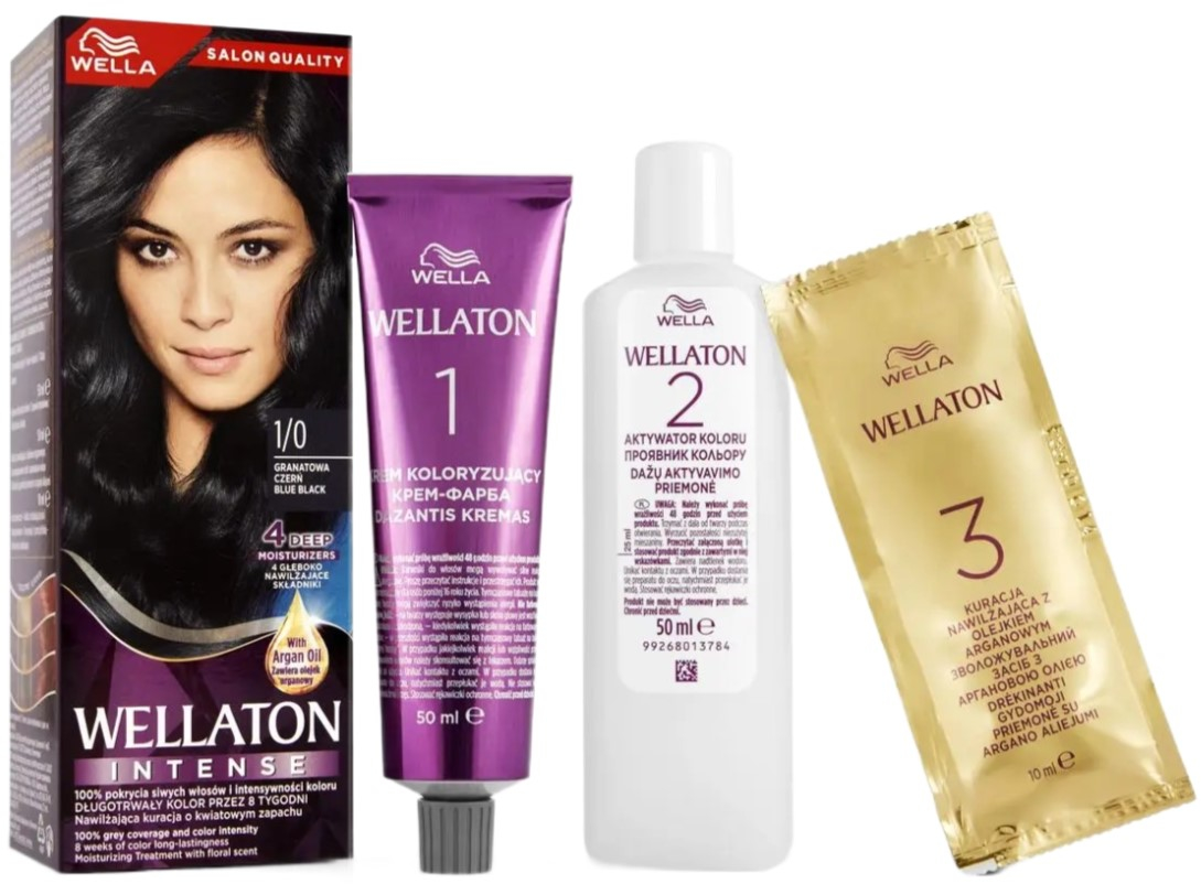 Фарба для волосся Wella Wellaton Intense 1/0 Синьо-чорнийфото2