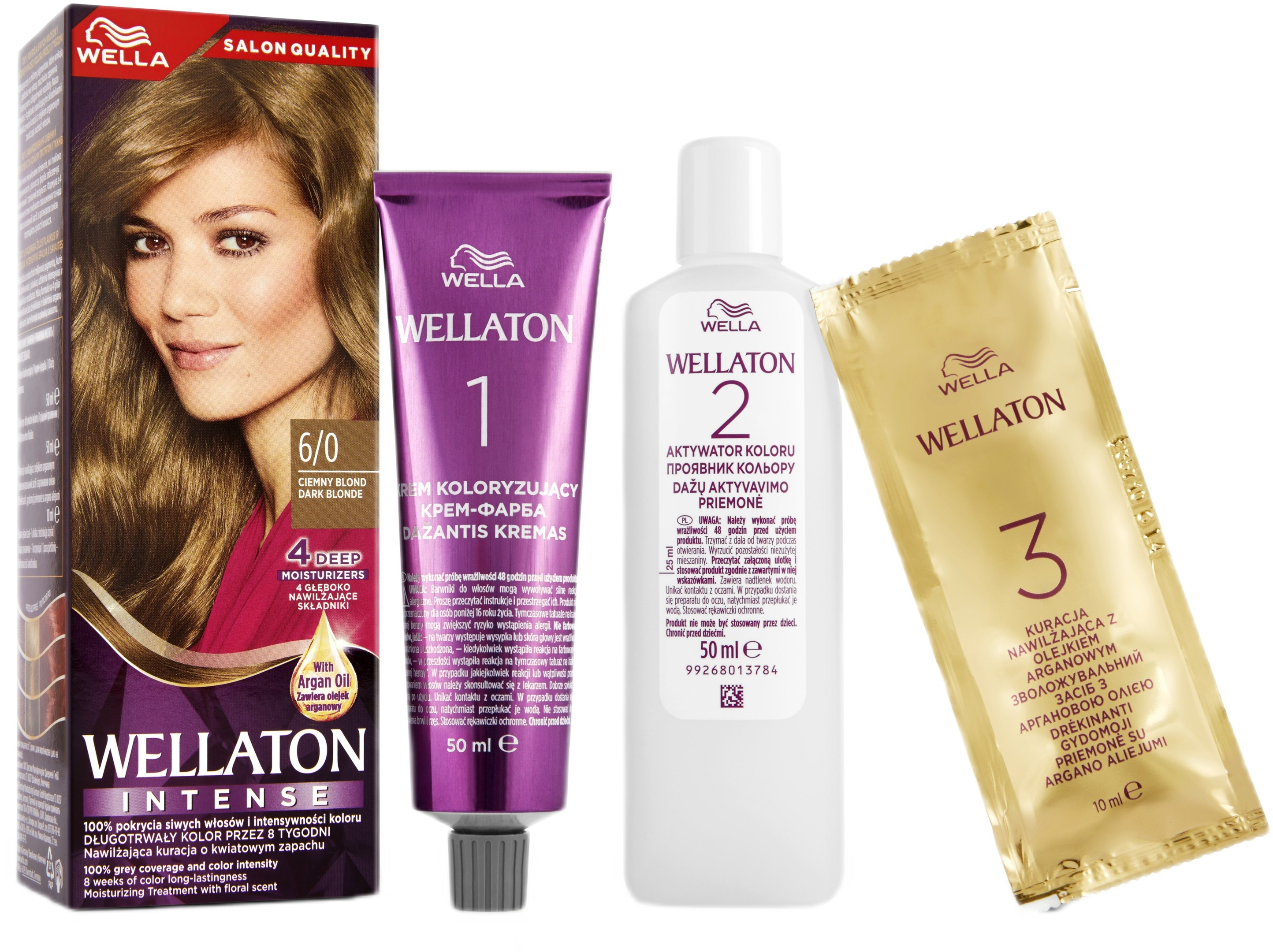 Краска для волос Wella Wellaton Intense 6/0 Темный блонд фото 2