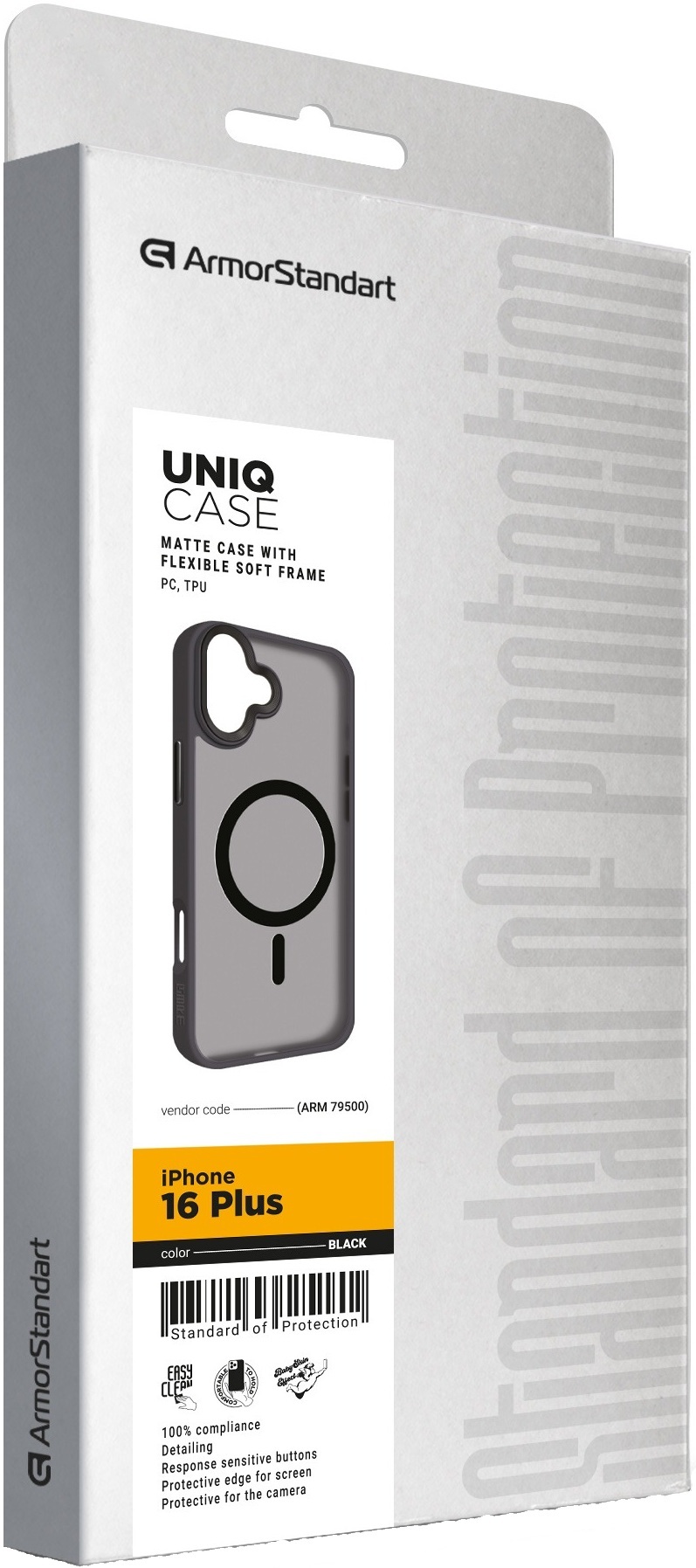 Чехол ArmorStandart Uniq MagSafe для Apple iPhone 16 Plus Black (ARM79500) фото 2