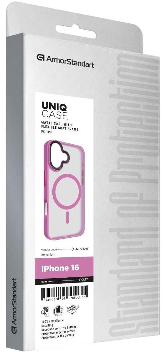 Чехол ArmorStandart Uniq MagSafe для Apple iPhone 16 Violet (ARM79499) фото 3