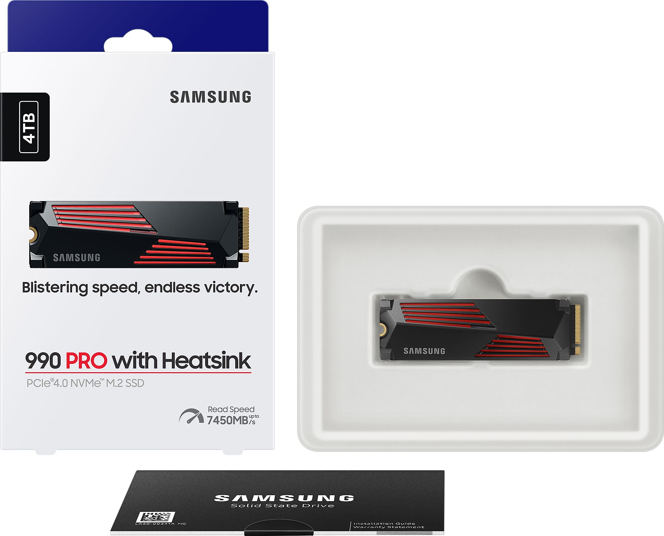 SSD накопитель SAMSUNG M.2 4TB PCIe 4.0 990PRO + радиатор (MZ-V9P4T0GW) фото 16