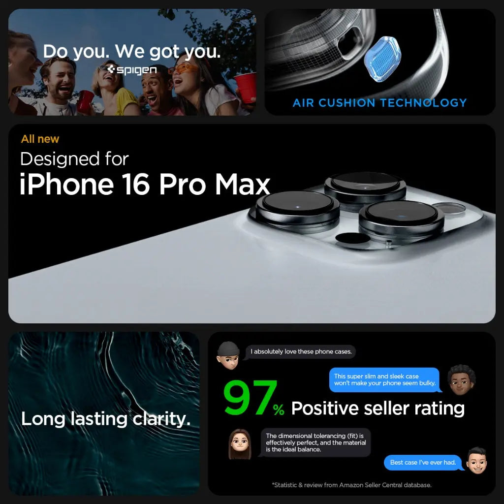 Чехол Spigen для Apple iPhone 16 Pro Max, Ultra Hybrid, Crystal Clear (ACS07992) фото 