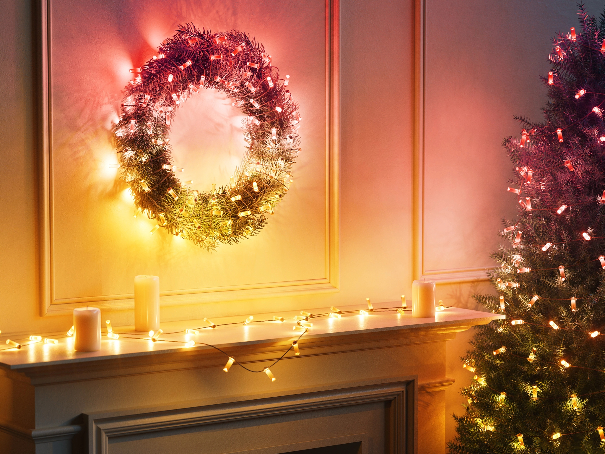Smart LED Гирлянда Twinkly Strings USB 200 Candle-shaped RGB LEDs, Clear Wire, USB-C (TWKC200RGB-T) фото 8