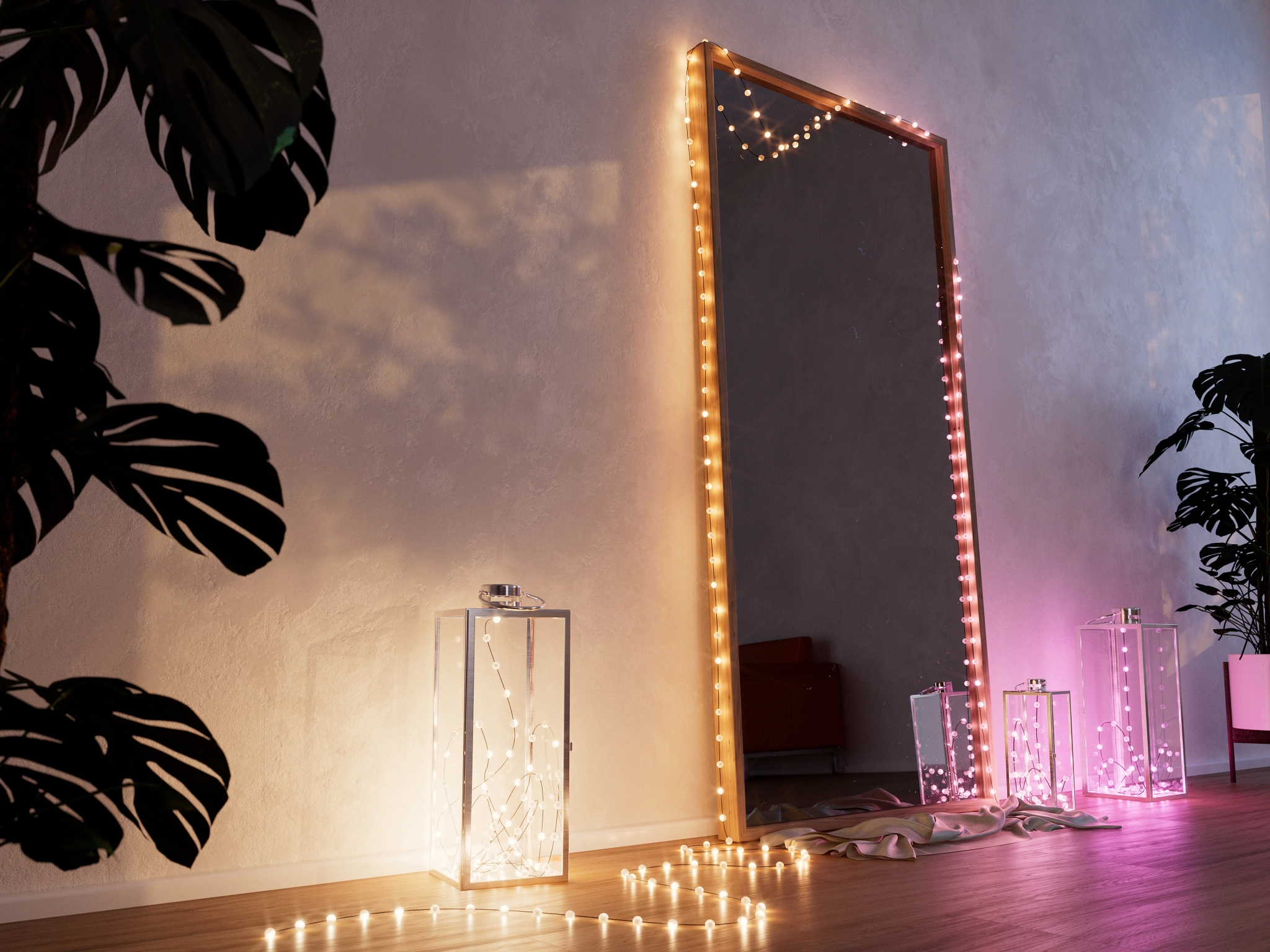 Smart LED Гирлянда Twinkly Strings USB 200 Candle-shaped RGB LEDs, Clear Wire, USB-C (TWKC200RGB-T) фото 11