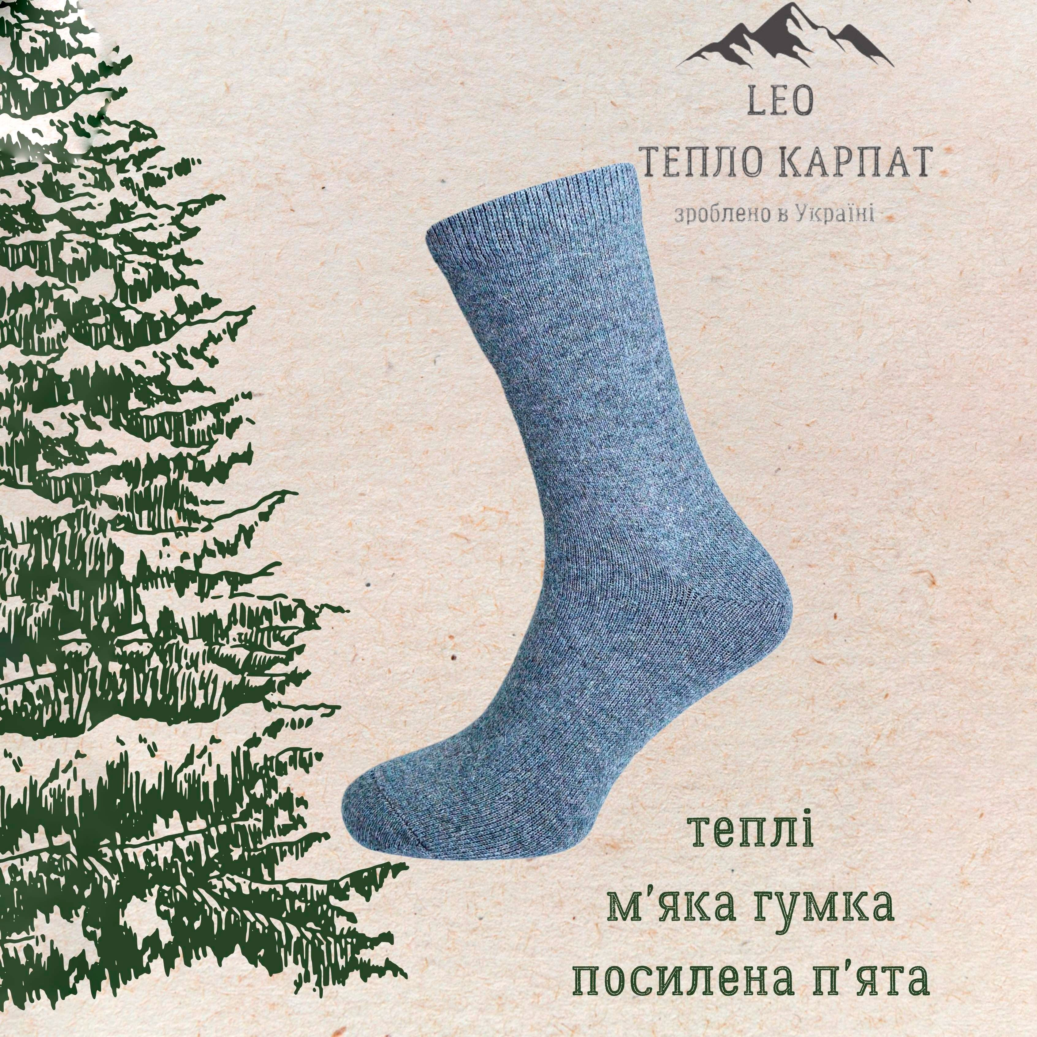 Набір шкарпеток чоловічих Лео Тепло Карпат Вовна 40-46 5 пар різнокольоровіфото4