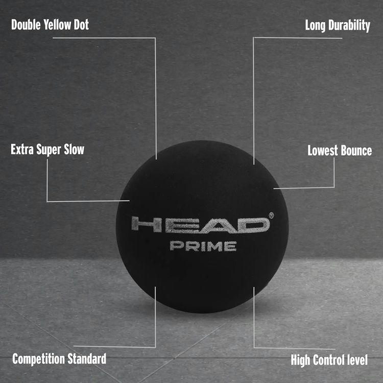 Мячи для сквоша HEAD ( 287306 ) PRIME Squash Ball (DYD) 2024 BK фото 3