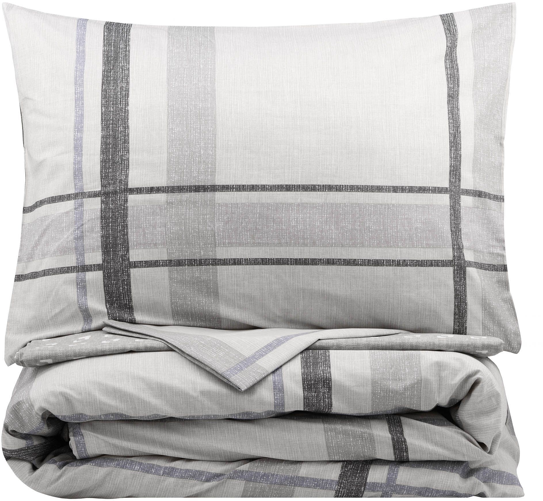 Набір постільної білизни 2,0сп ARDESTO Gloria, 200х220см, 100% бавовна, сатин, клітка, тауп (ART2022CG)фото