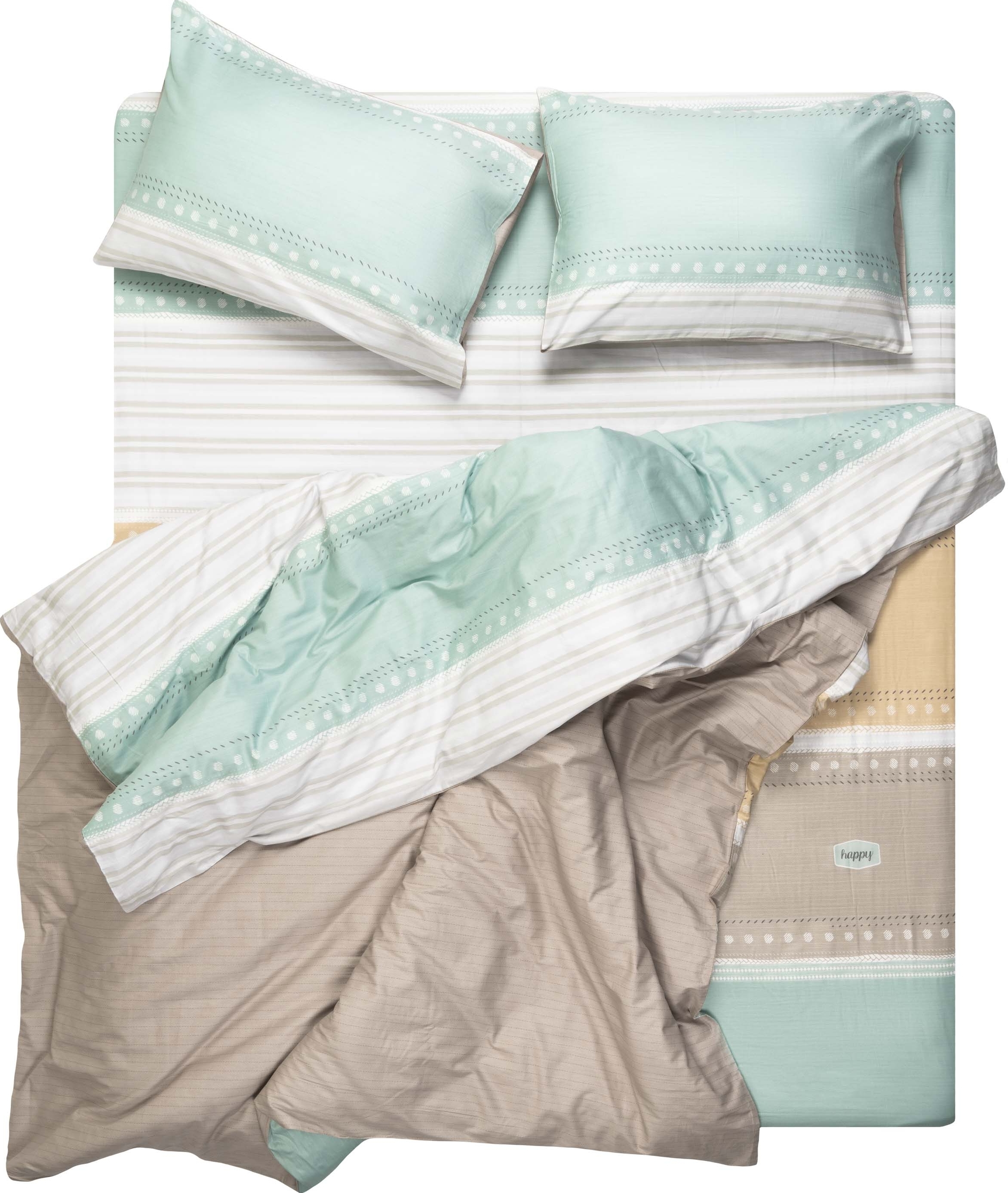 Набір постільної білизни 1,5сп ARDESTO Gloria, 160х220см, 100% бавовна, сатин, смужки, коричневий (ART1622RB)фото