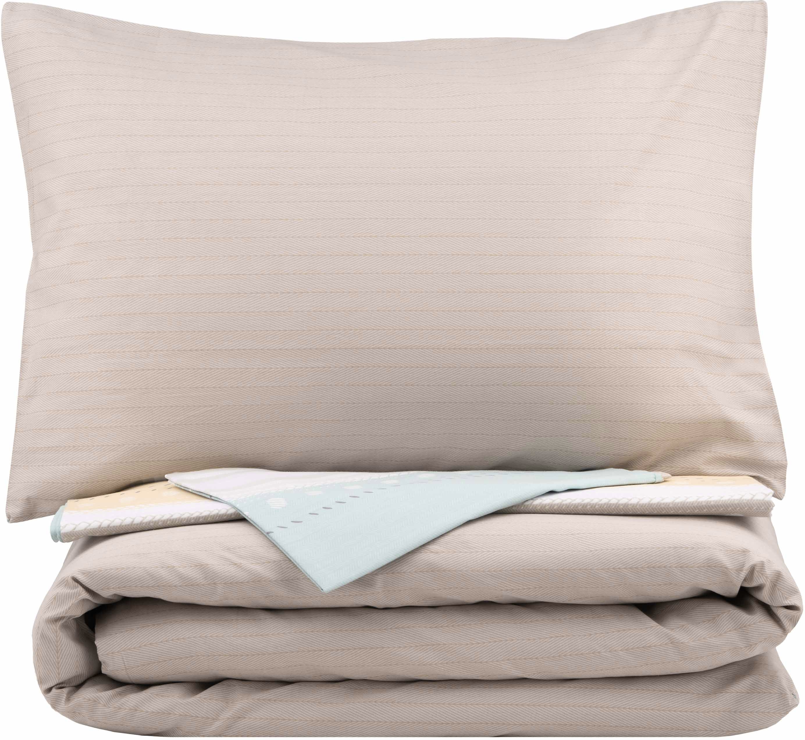 Набір постільної білизни 1,5сп ARDESTO Gloria, 160х220см, 100% бавовна, сатин, смужки, коричневий (ART1622RB)фото