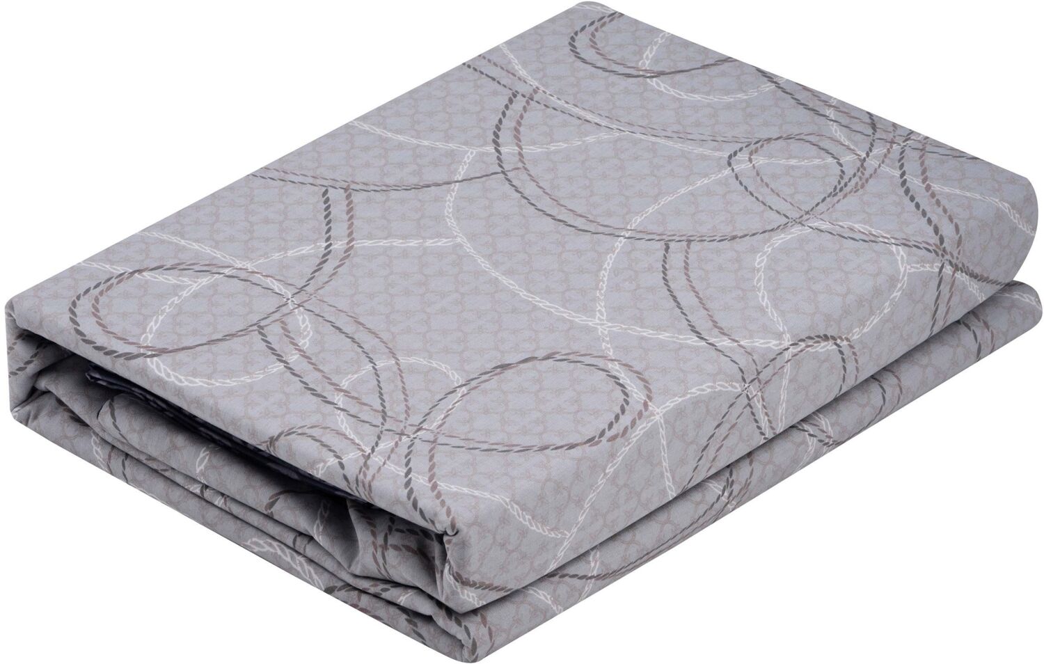 Набір постільної білизни 1,5сп Ardesto Gloria, 160х220см, 100% бавовна, сатин, геометрія, сіро-синій (ART1622PB)фото