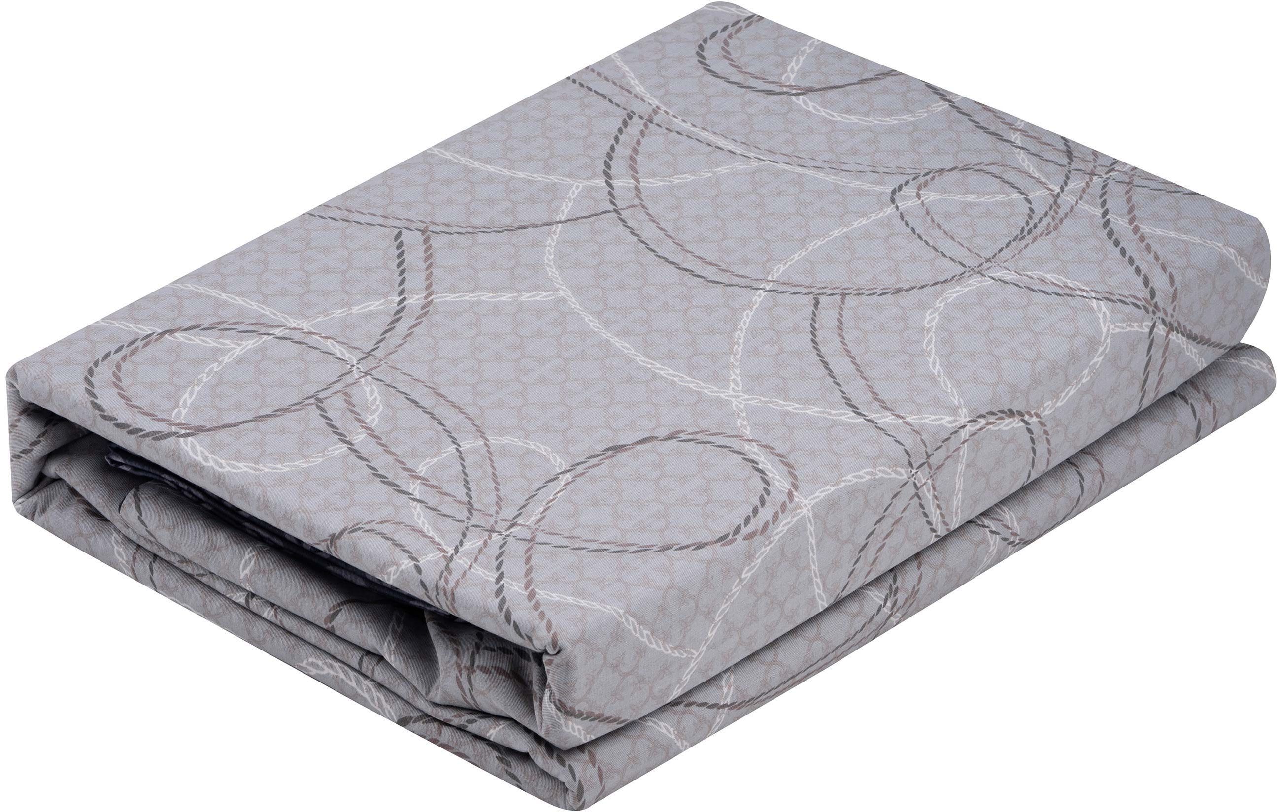 Набір постільної білизни 1,5сп Ardesto Gloria, 160х220см, 100% бавовна, сатин, геометрія, сіро-синій (ART1622PB)фото3