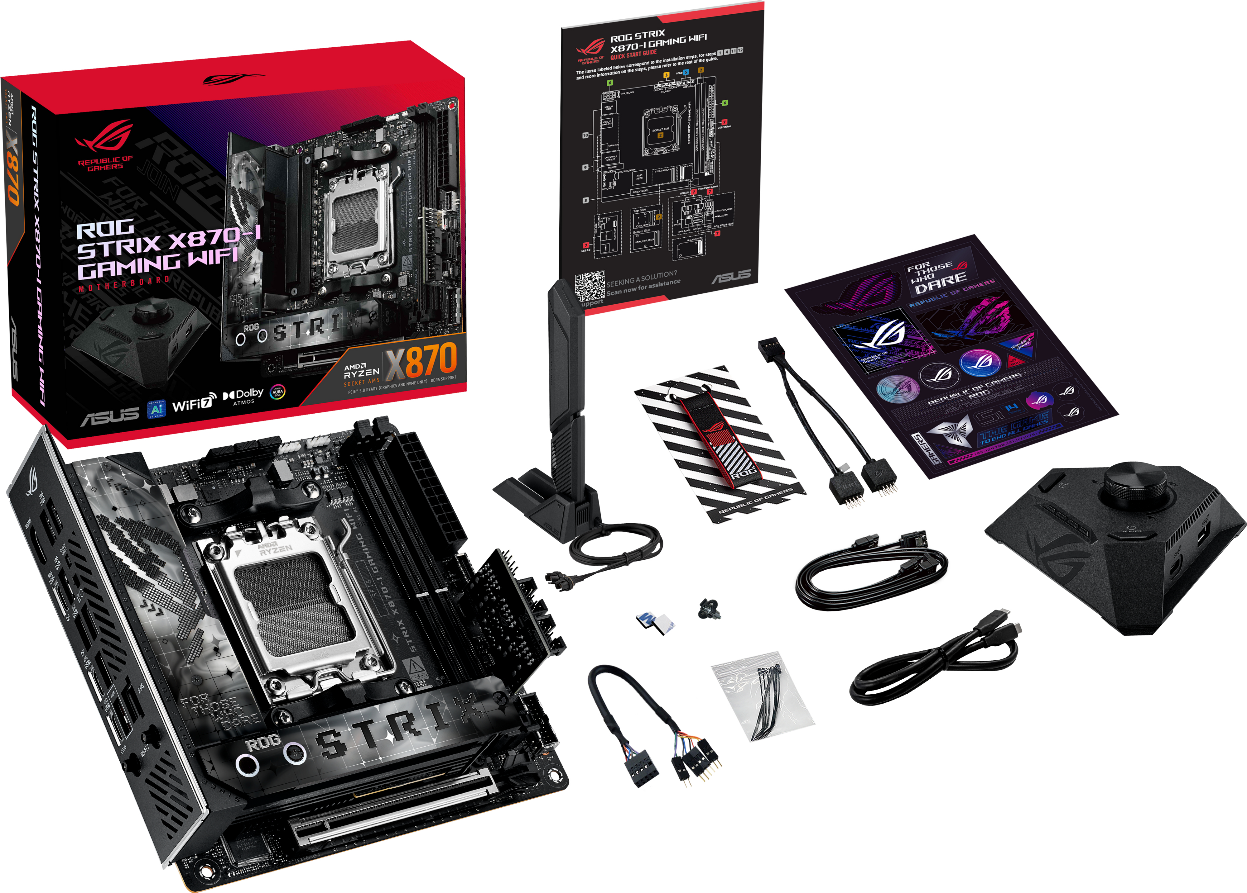 Материнcкая плата ASUS ROG STRIX X870-I GAMING WIFI sAM5 (90MB1IW0-M0EAY0) фото 