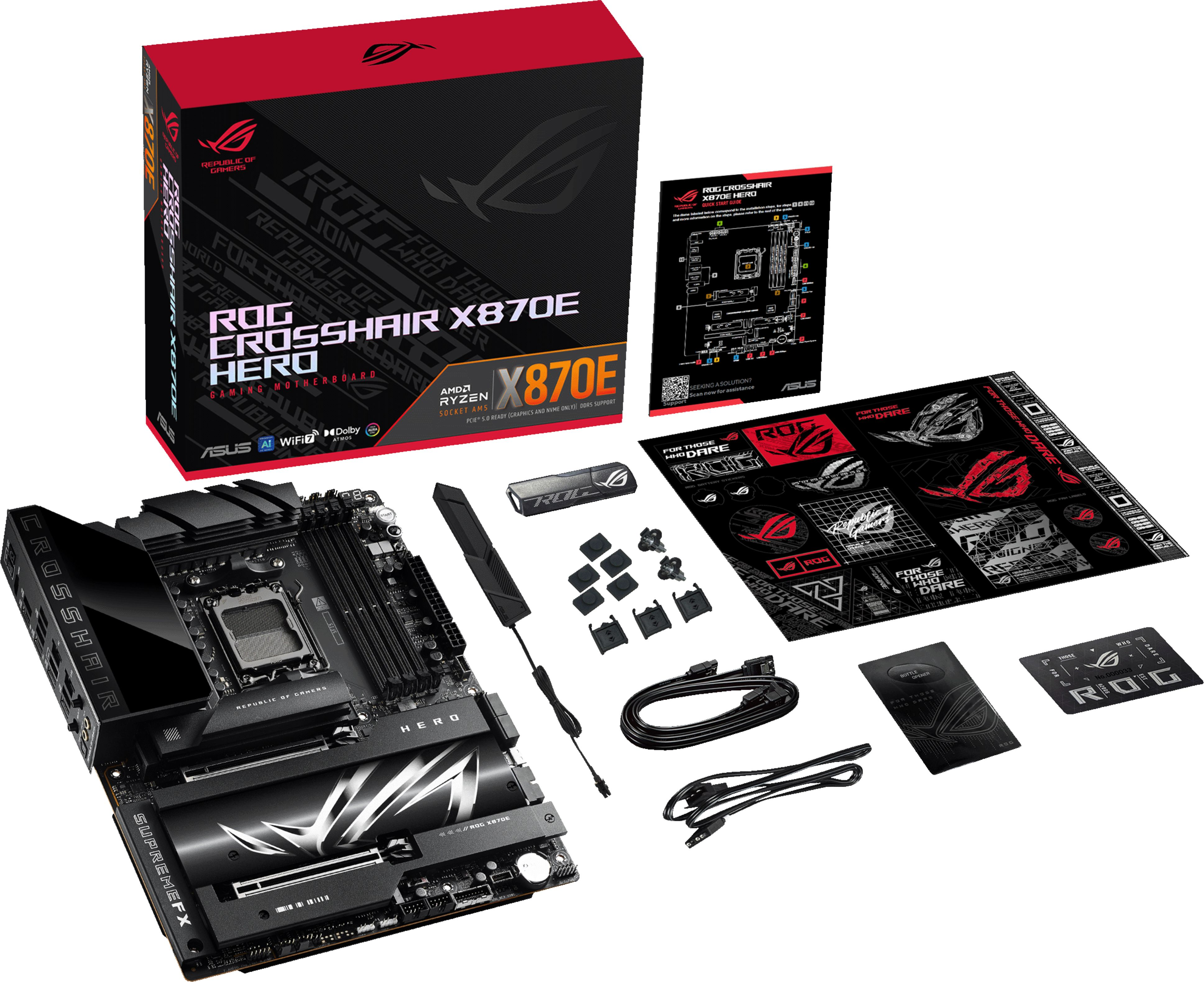 Материнcька плата ASUS ROG CROSSHAIR X870E HERO sAM5 WiFi (90MB1IE0-M0EAY0)фото