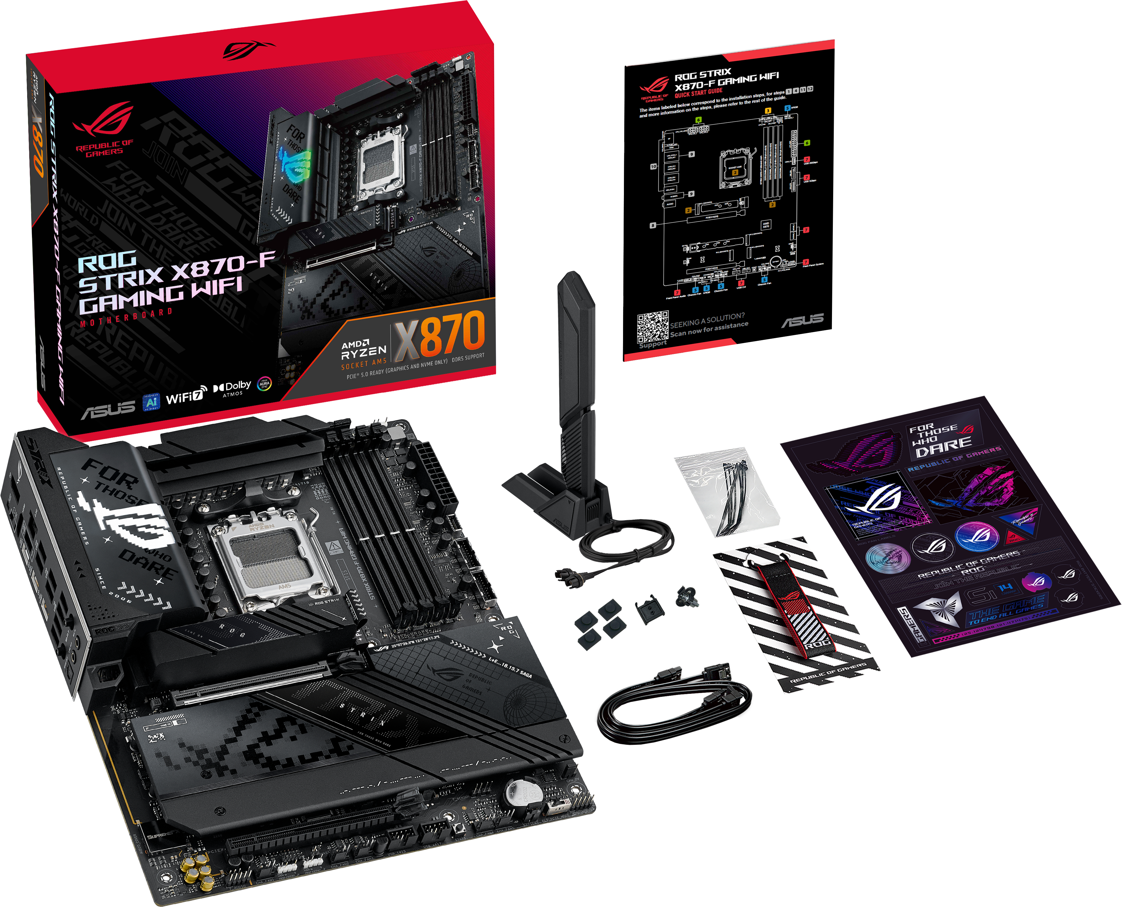Материнcкая плата ASUS ROG STRIX X870-F GAMING WIFI sAM5 (90MB1IV0-M0EAY0) фото 