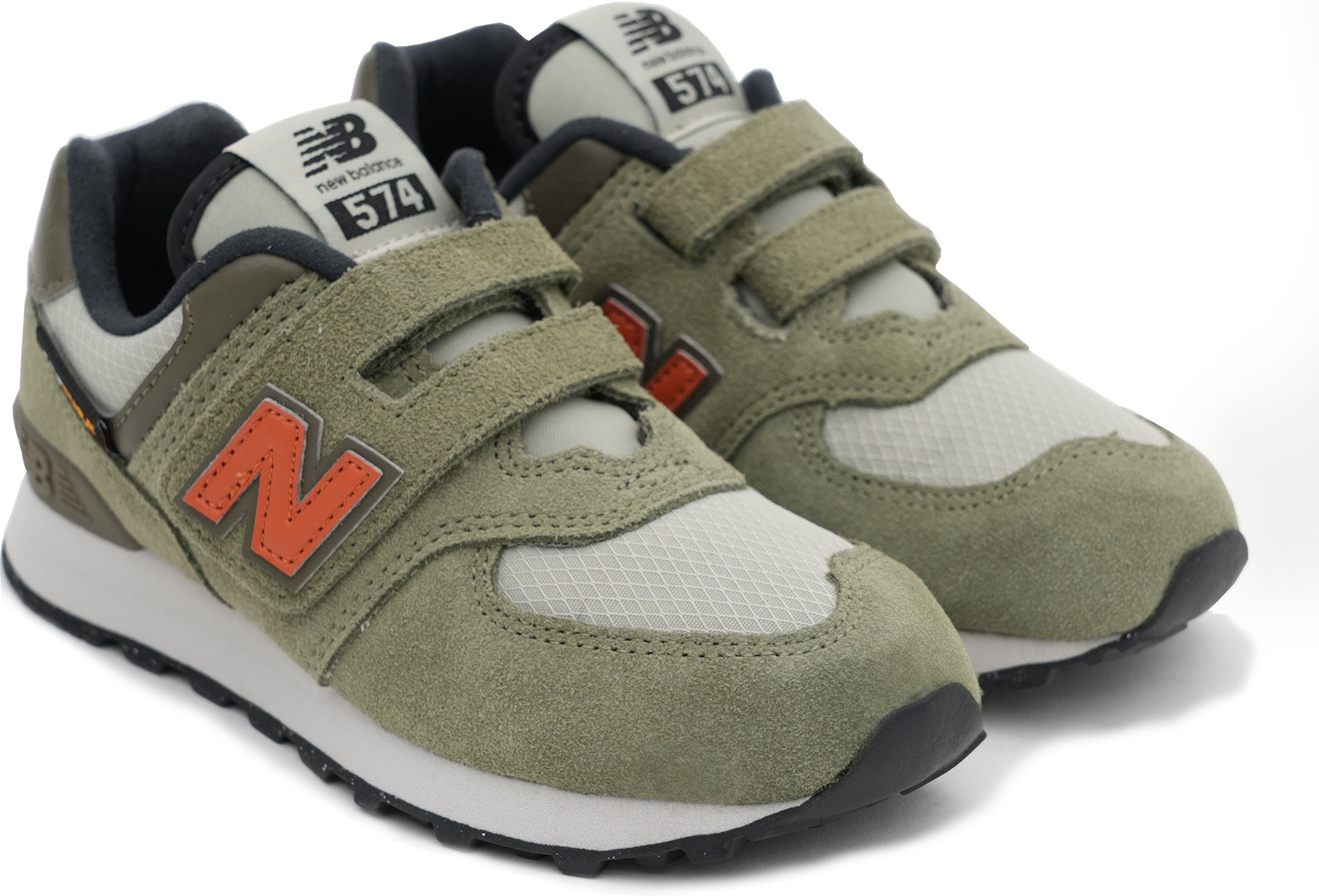 Кроссовки детские New Balance 574 PV574SOF 33 (1.5 US) хаки фото 5