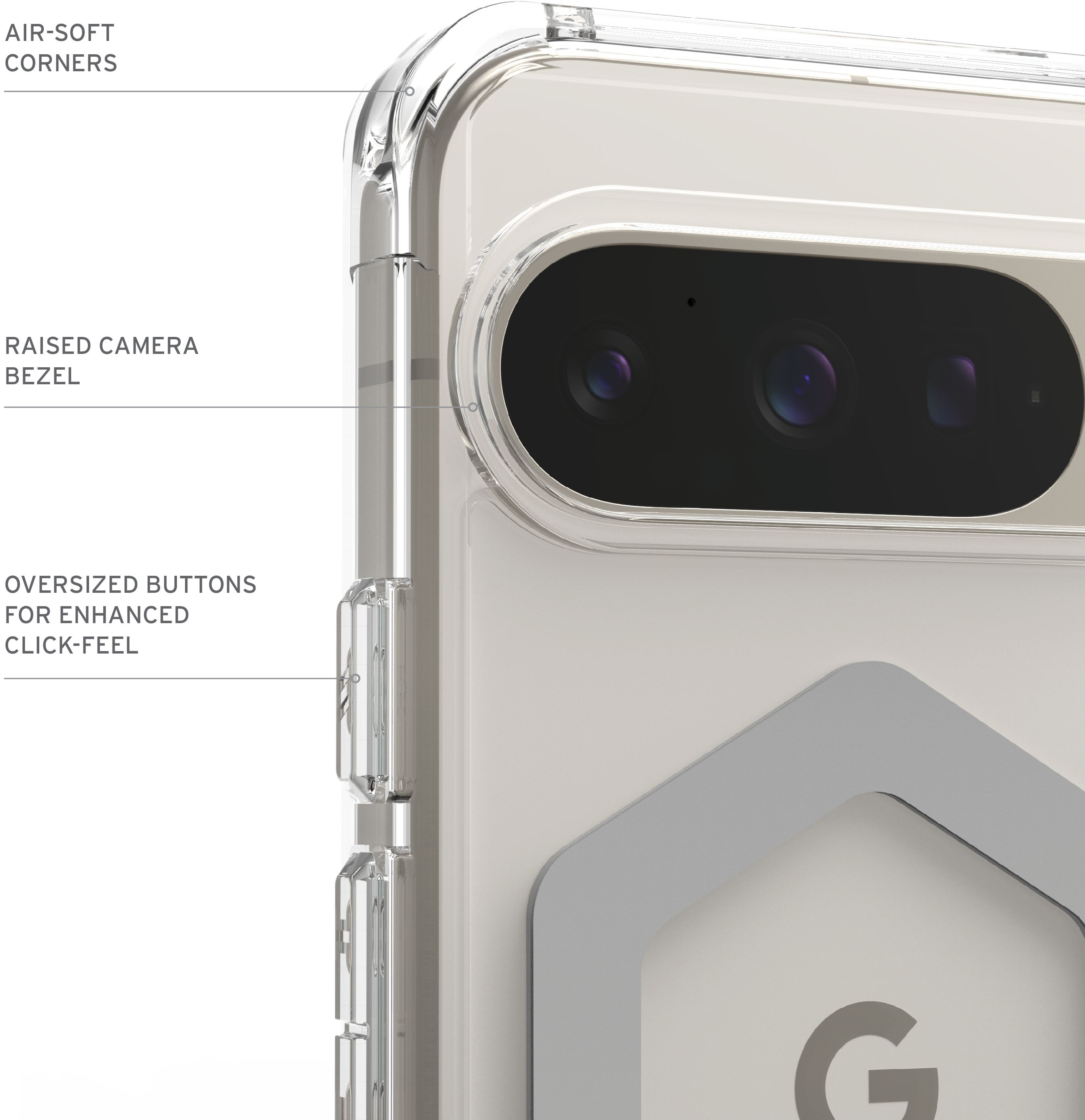 Чехол UAG для Google Pixel 9 Pro, Plyo Pro Magnetic, Ice/Silver (614458114333) фото 10