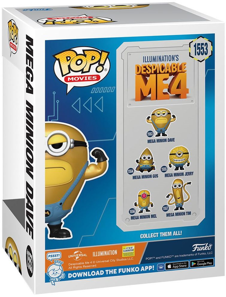 Колекційна фігурка Funko POP! Despicable Me 4: Mega Minion Dave (5908305248354)фото3