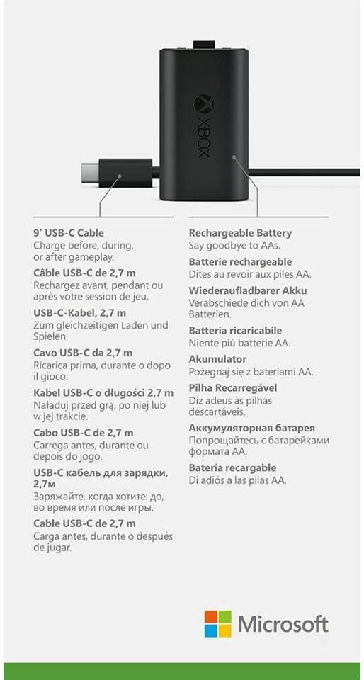 Аккумулятор Xbox Play and Charge 1400 мА*ч, Black фото 7