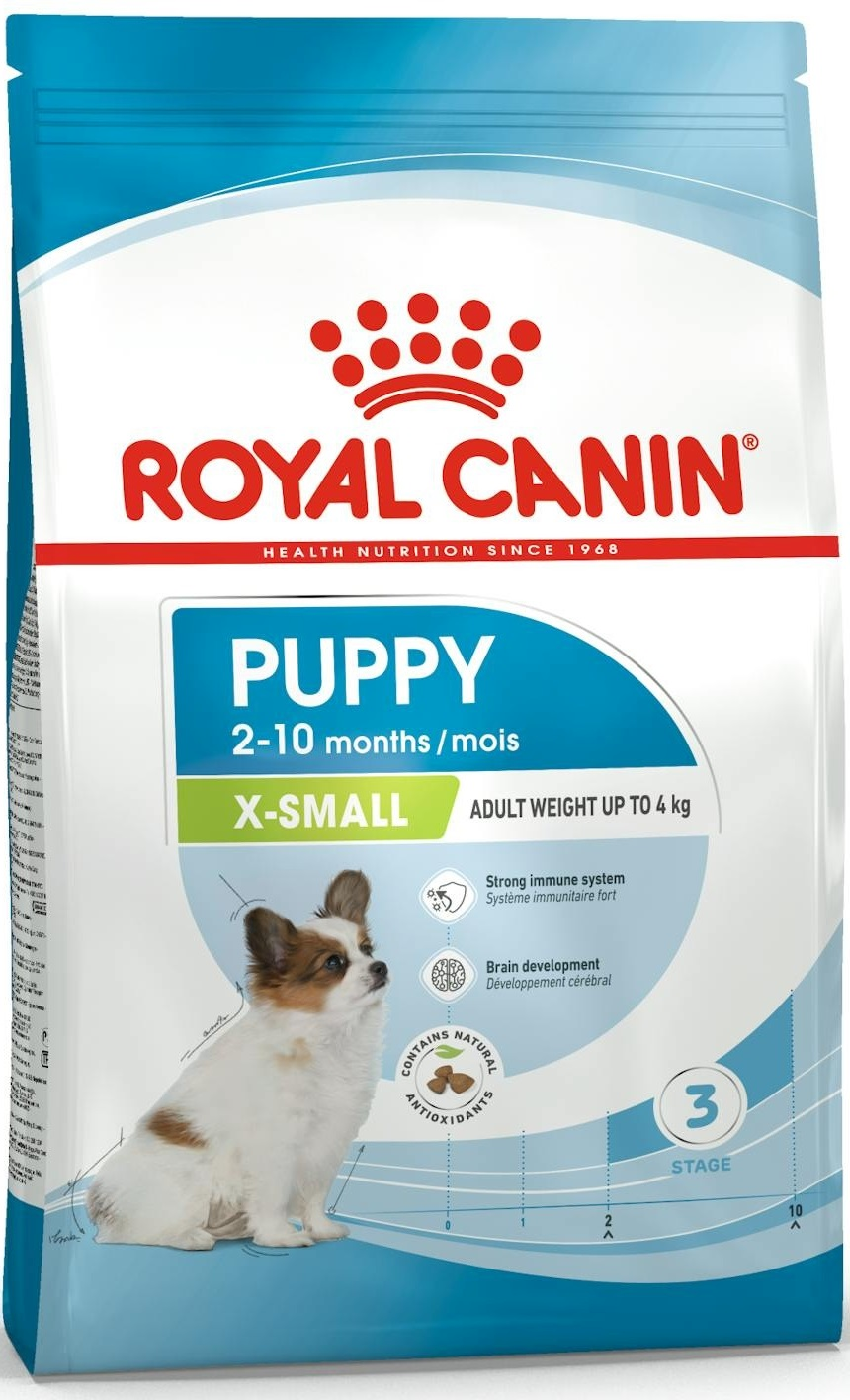 Сухой корм для щенков Royal Canin X-Small Puppy миниатюрных пород собак 3кг + кормушка в подарок фото 2