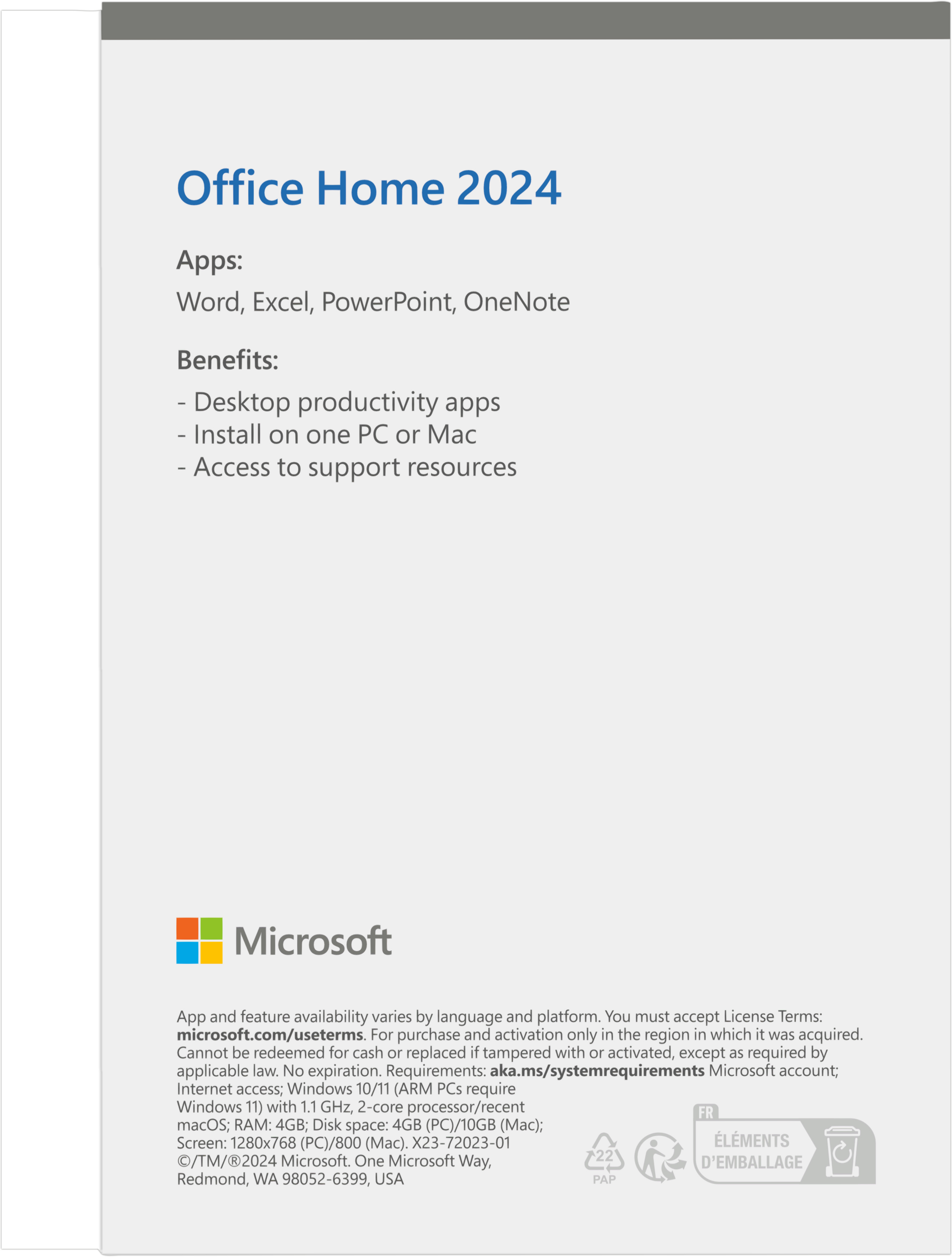 Microsoft Office Home 2024 англ, FPP без носія (EP2-06817)фото3