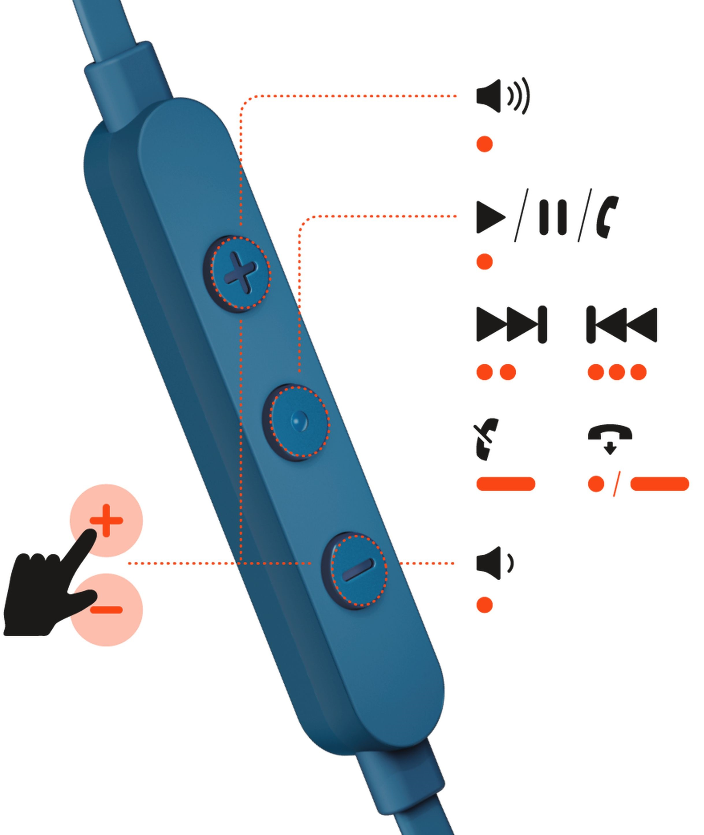 Навушники JBL Tune 305C Blue (JBLT305CBLU)фото8