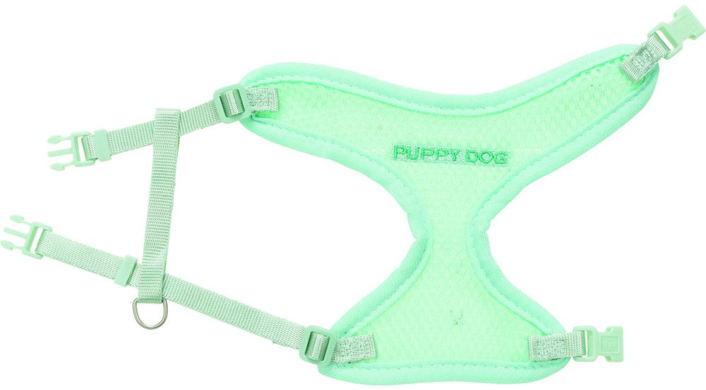 Шлея з повідцем для цуценят Trixie S–M 26–34 см 10 мм 2 м м'ятнафото3