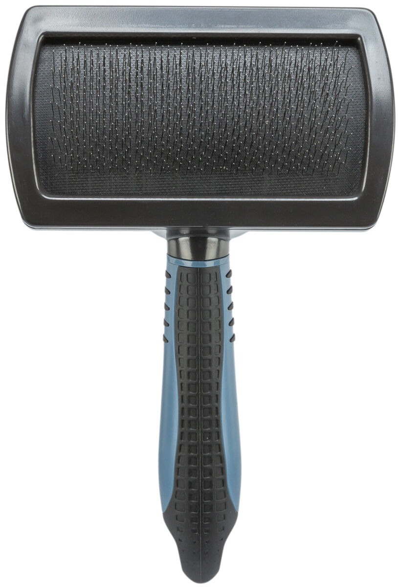 Щітка-пуходерка для собак Trixie з пластиковою ручкою 12*20 смфото2